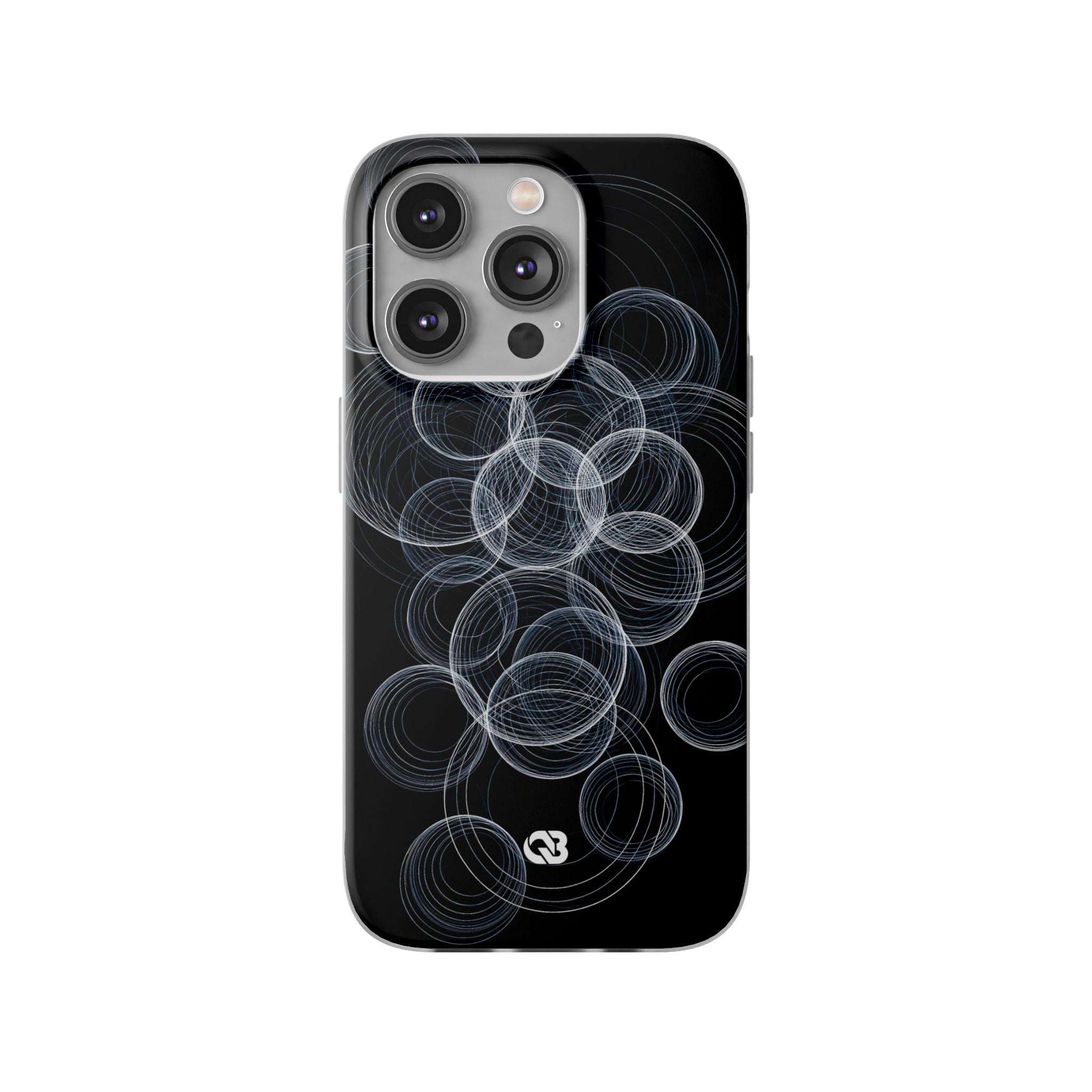 Black Lite Phone Case for iPhone - Frosted Ring Matrix