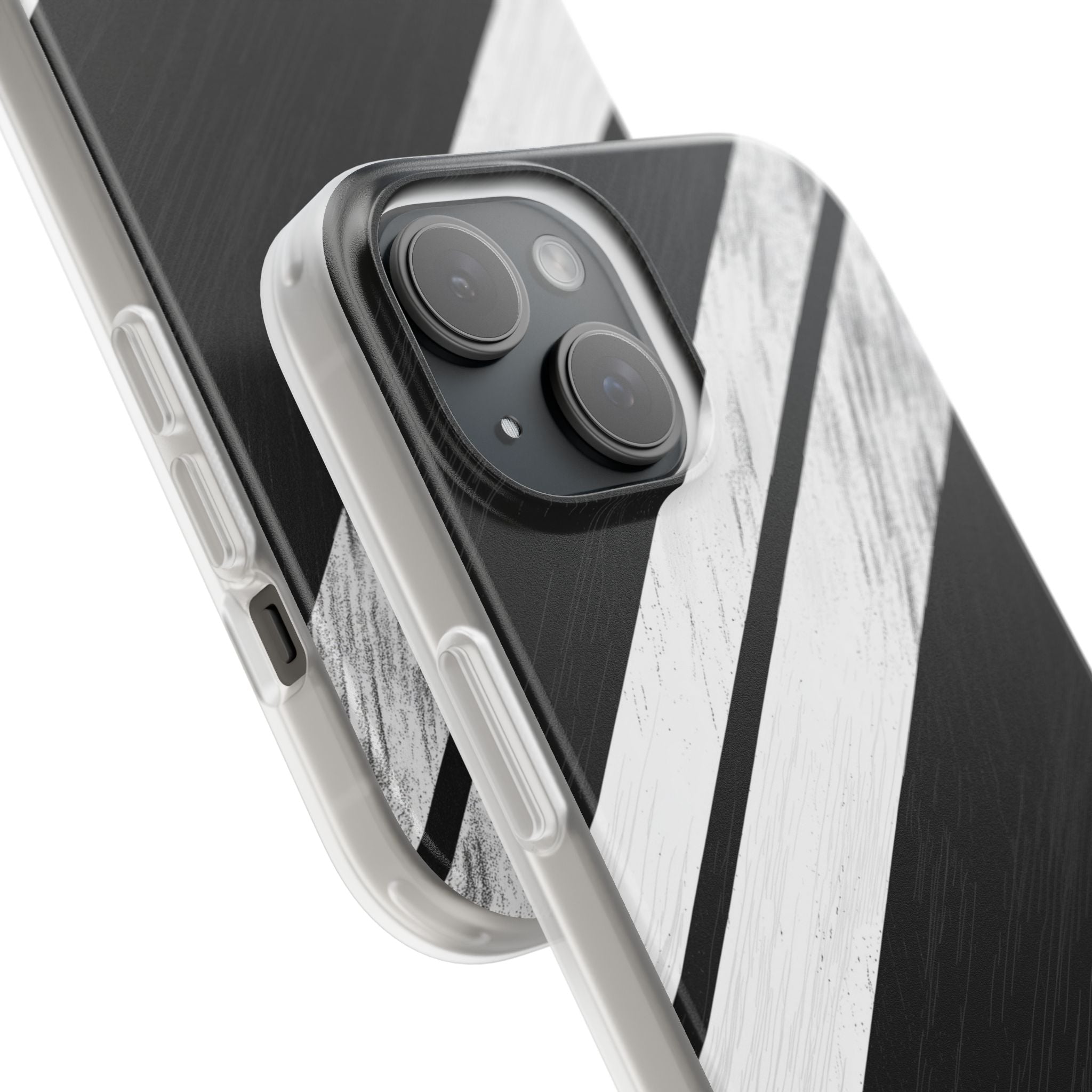 Verwassen Gestreepte Beweging iPhone 15 Cover - Soft