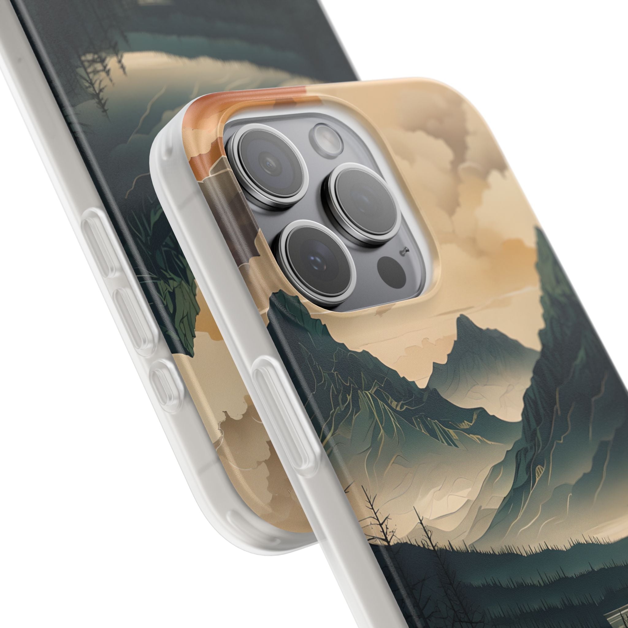 Summit River Dusk · Soft Phone Case for iPhone