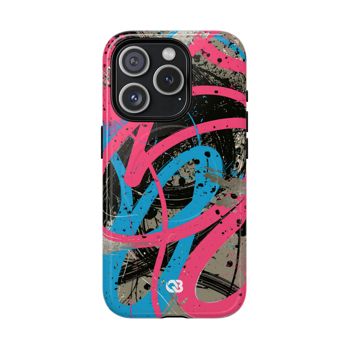 Cyber Splatter Flow · Tough 2.0 Magnetic Phone Case for iPhone · Pink