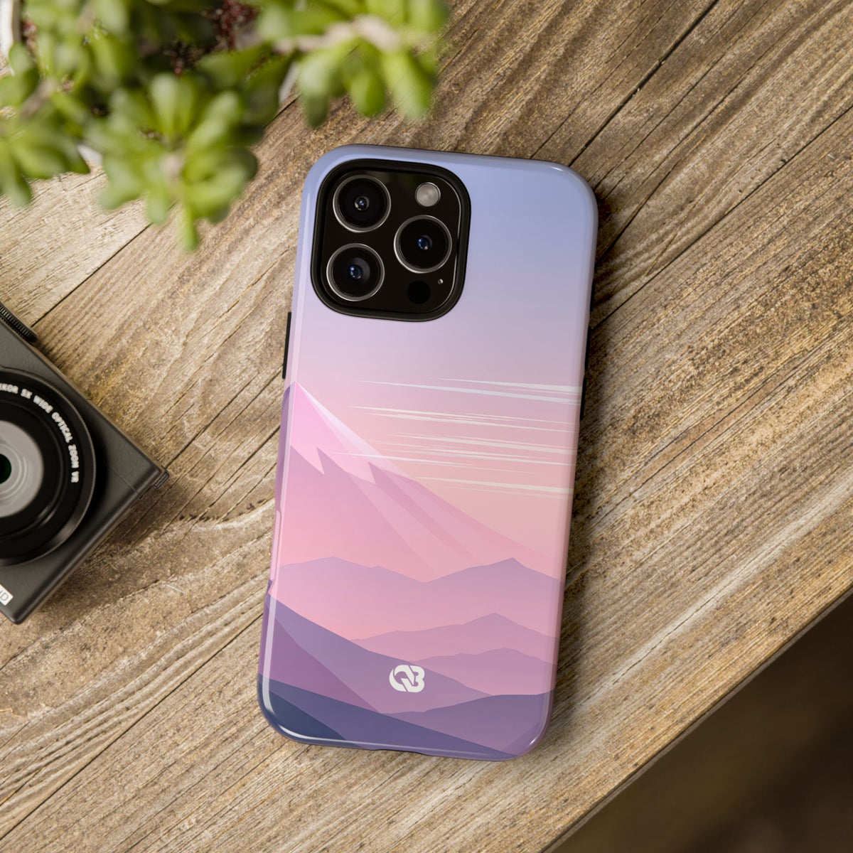 Purple Tough Phone Case for iPhone - Lavender Alpine Dawn