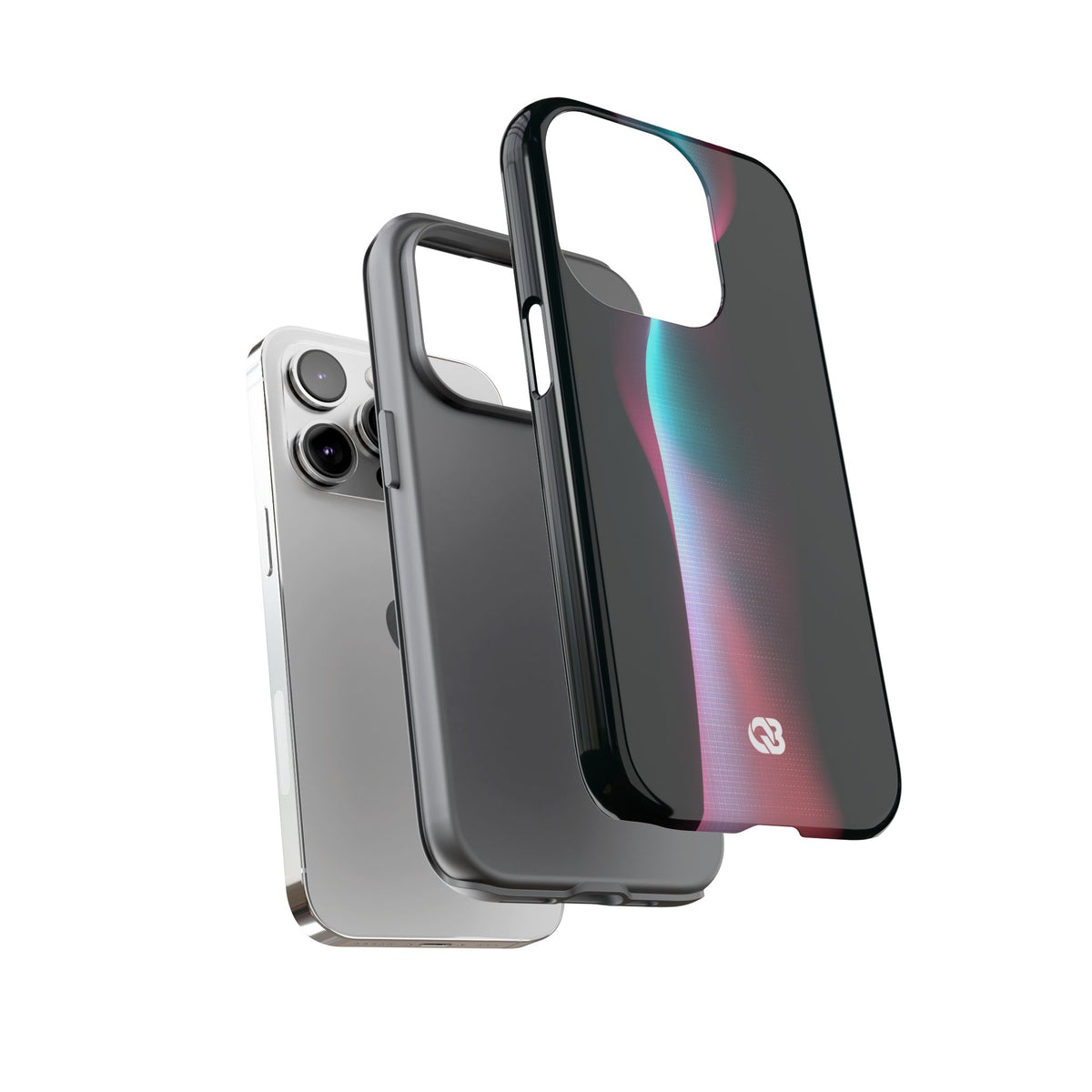 Neon Pixel Flow · Tough Phone Case for iPhone · Black