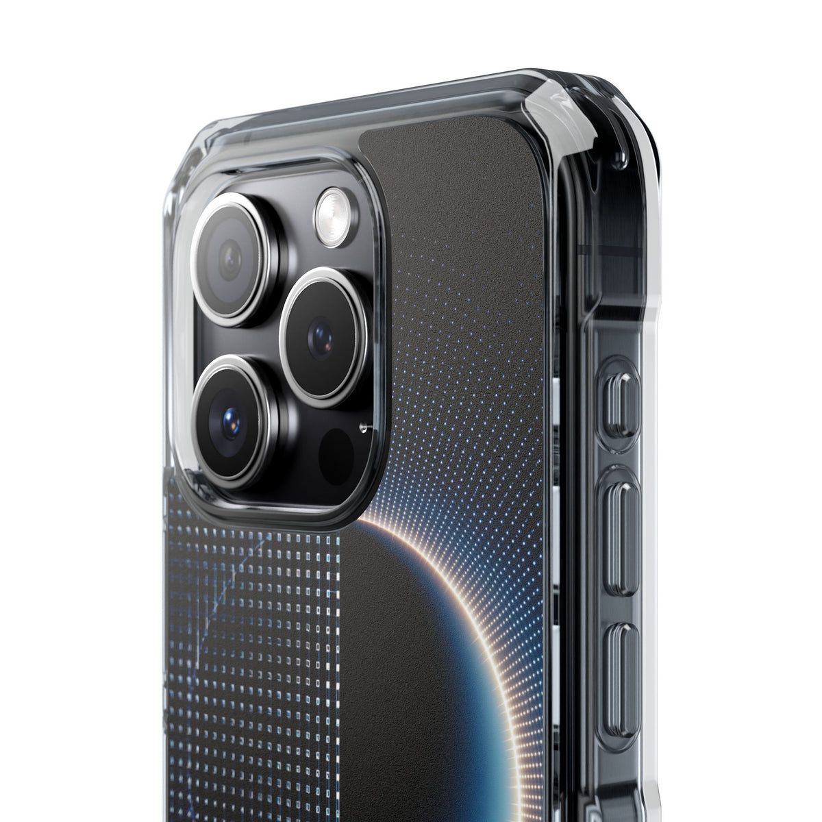 Luminous Meridian · Clear Impact Magnetic Phone Case for iPhone · Black