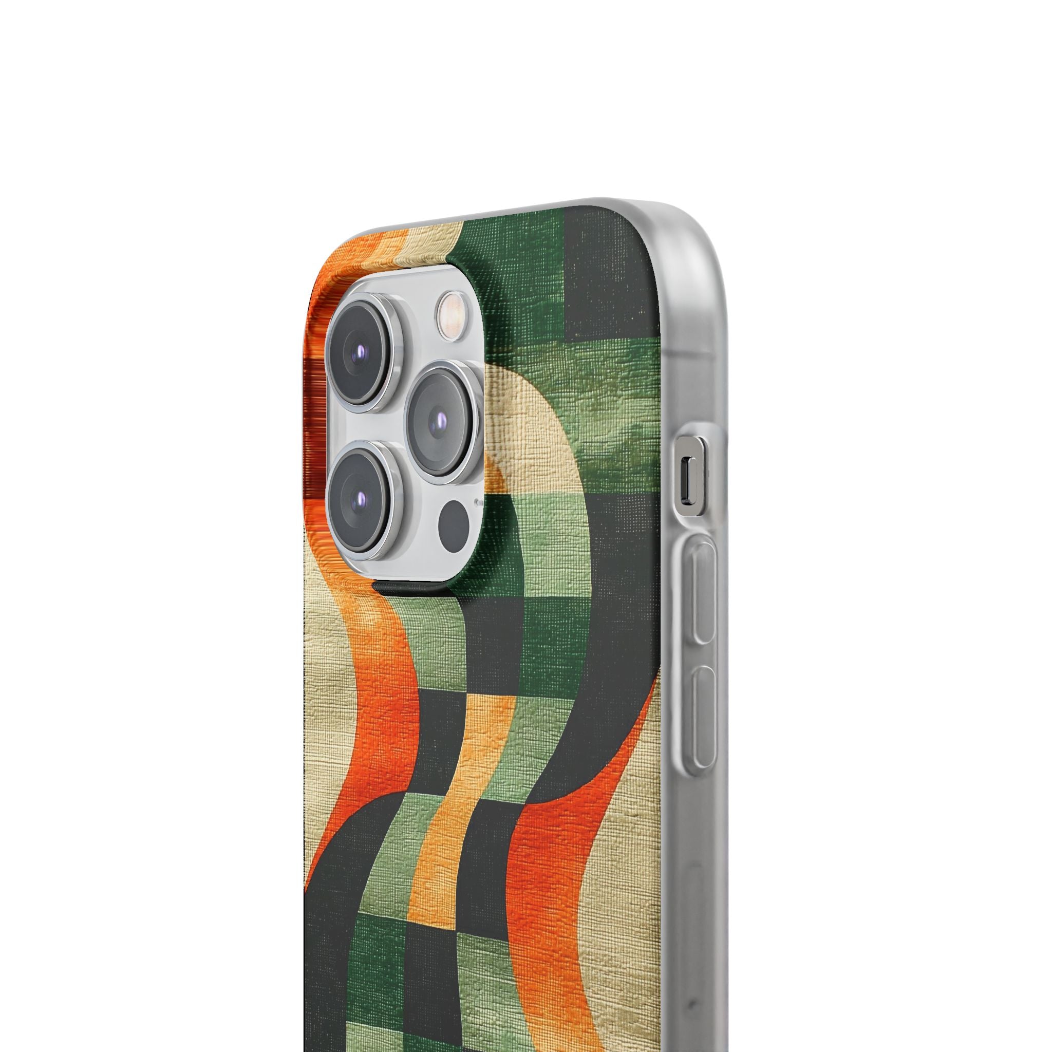 Burnt Orange Curve · Soft Phone Case for iPhone