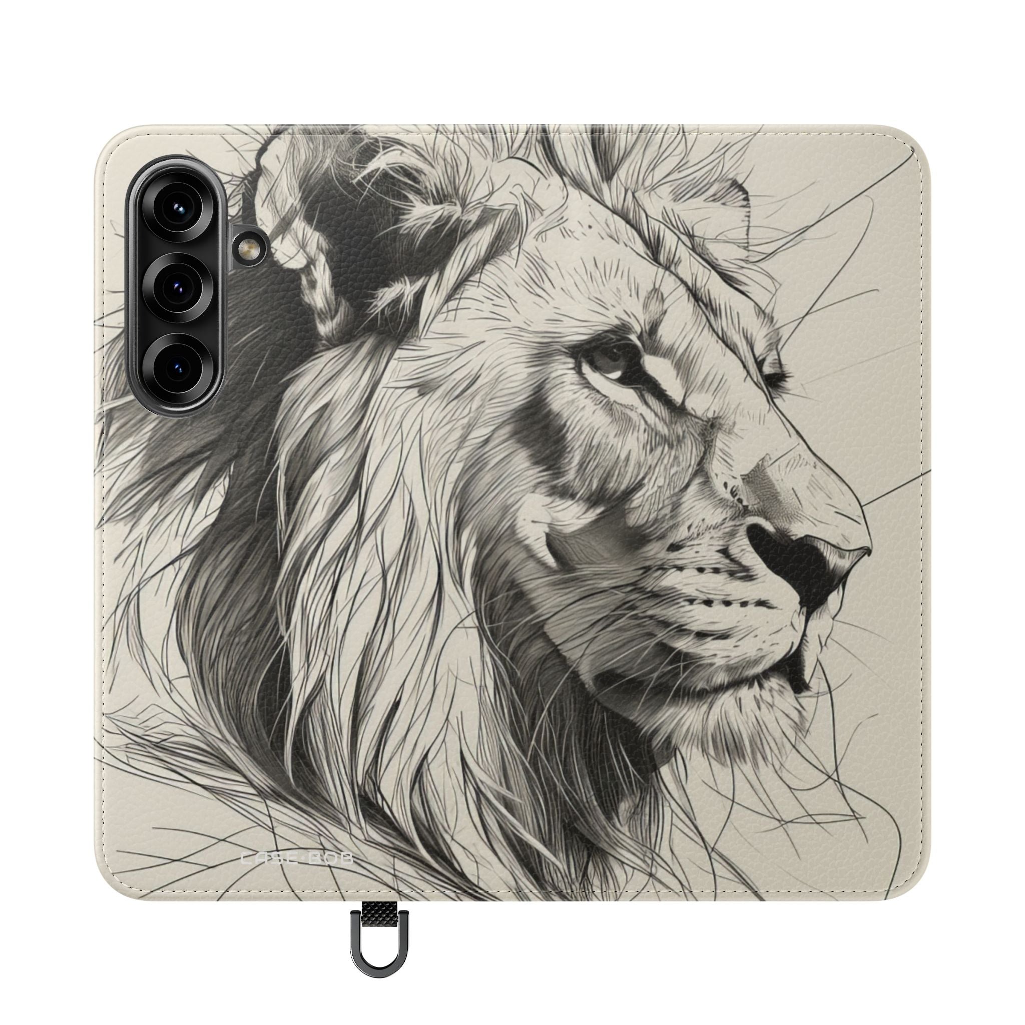 Lion Whisper Gray - Samsung S25 Case - Wallet