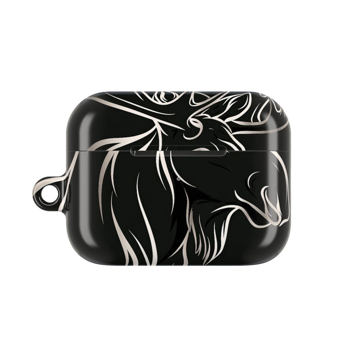 Nordic Moose Contour · Hard Case for AirPods & AirPods Pro · Black
