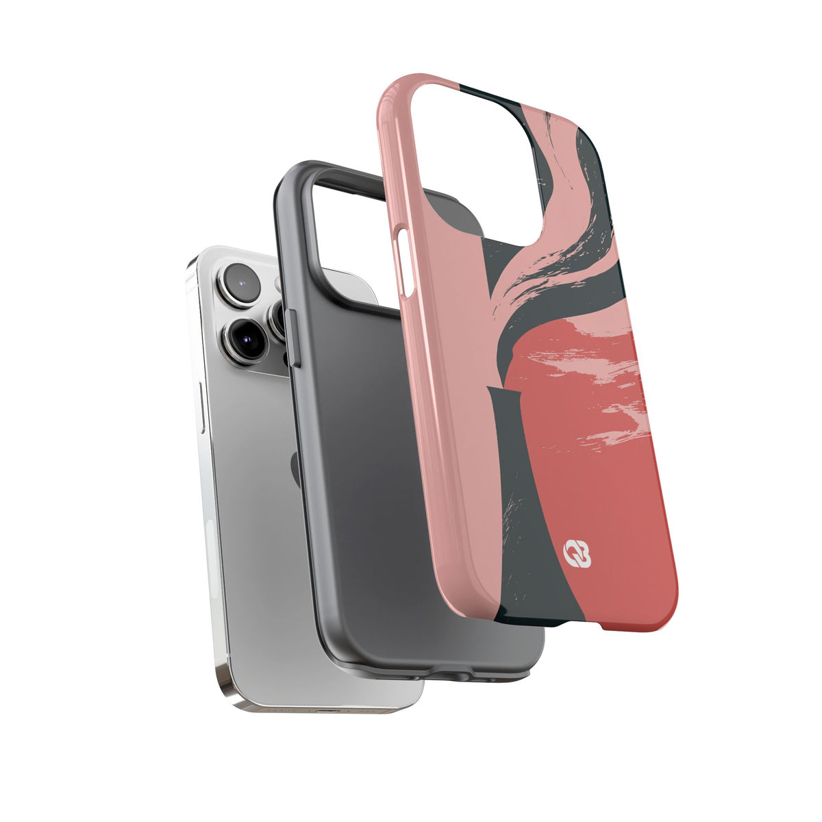 Pink Tough Phone Case for iPhone - Cinder Rose Plume