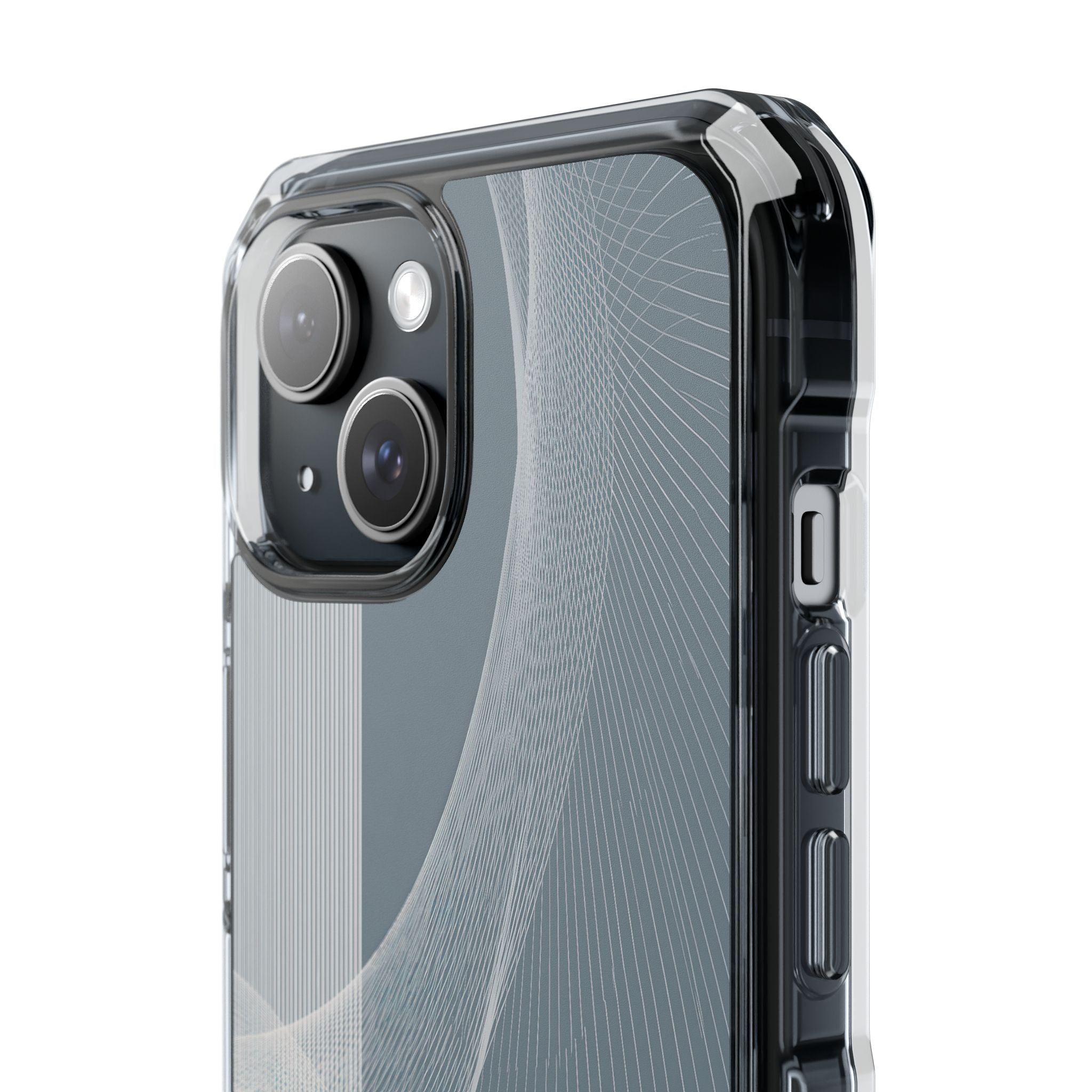Grey Impact MagSafe Phone Case for iPhone - Slate Mesh Horizon