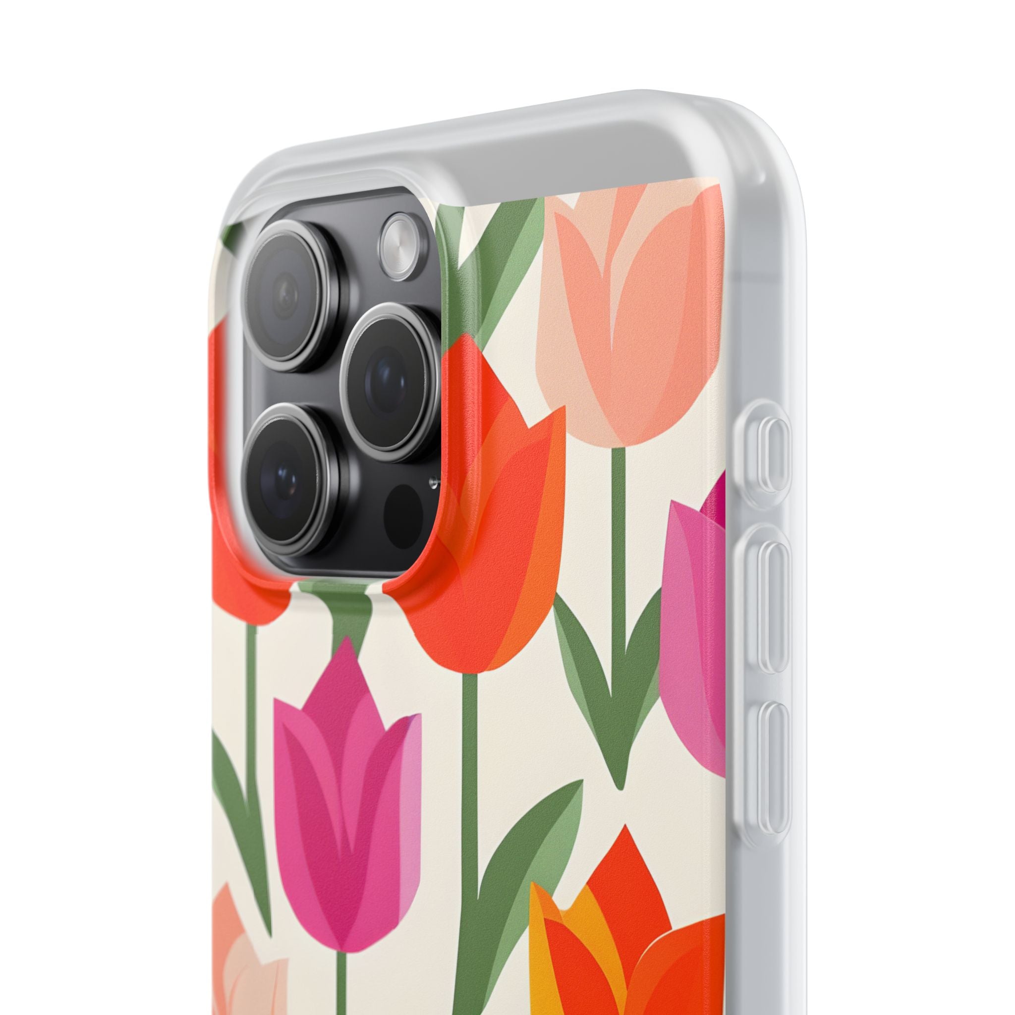 Vibrant Petal Grid · Soft Phone Case for iPhone