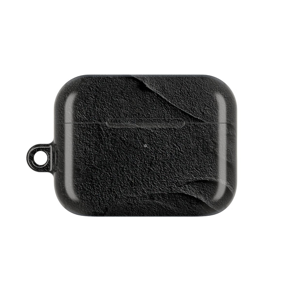 Obsidian Stucco Relief · Hard Case for AirPods & AirPods Pro · Black