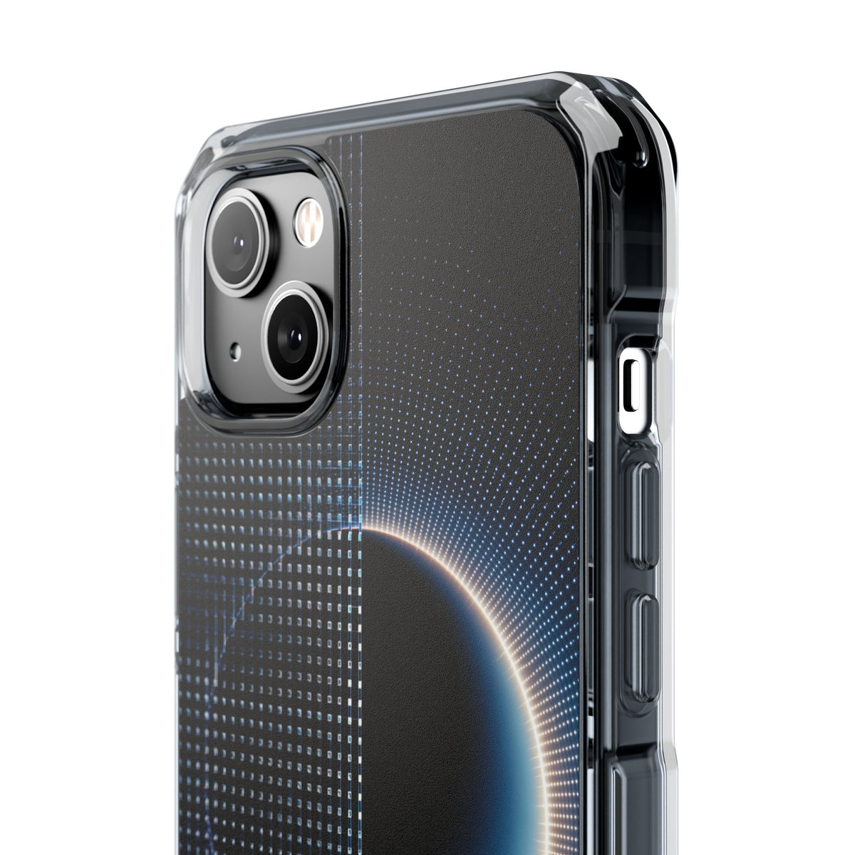 Luminous Meridian · Clear Impact Magnetic Phone Case for iPhone · Black