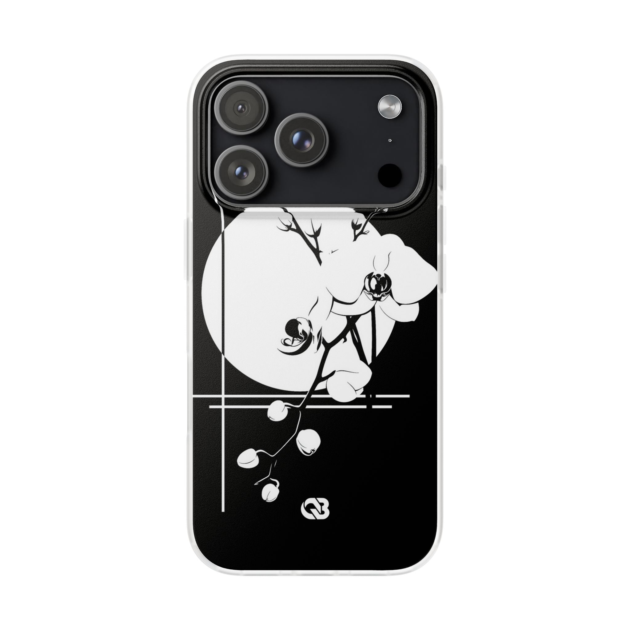 Black Lite Phone Case for iPhone - Lunar Orchid Grid