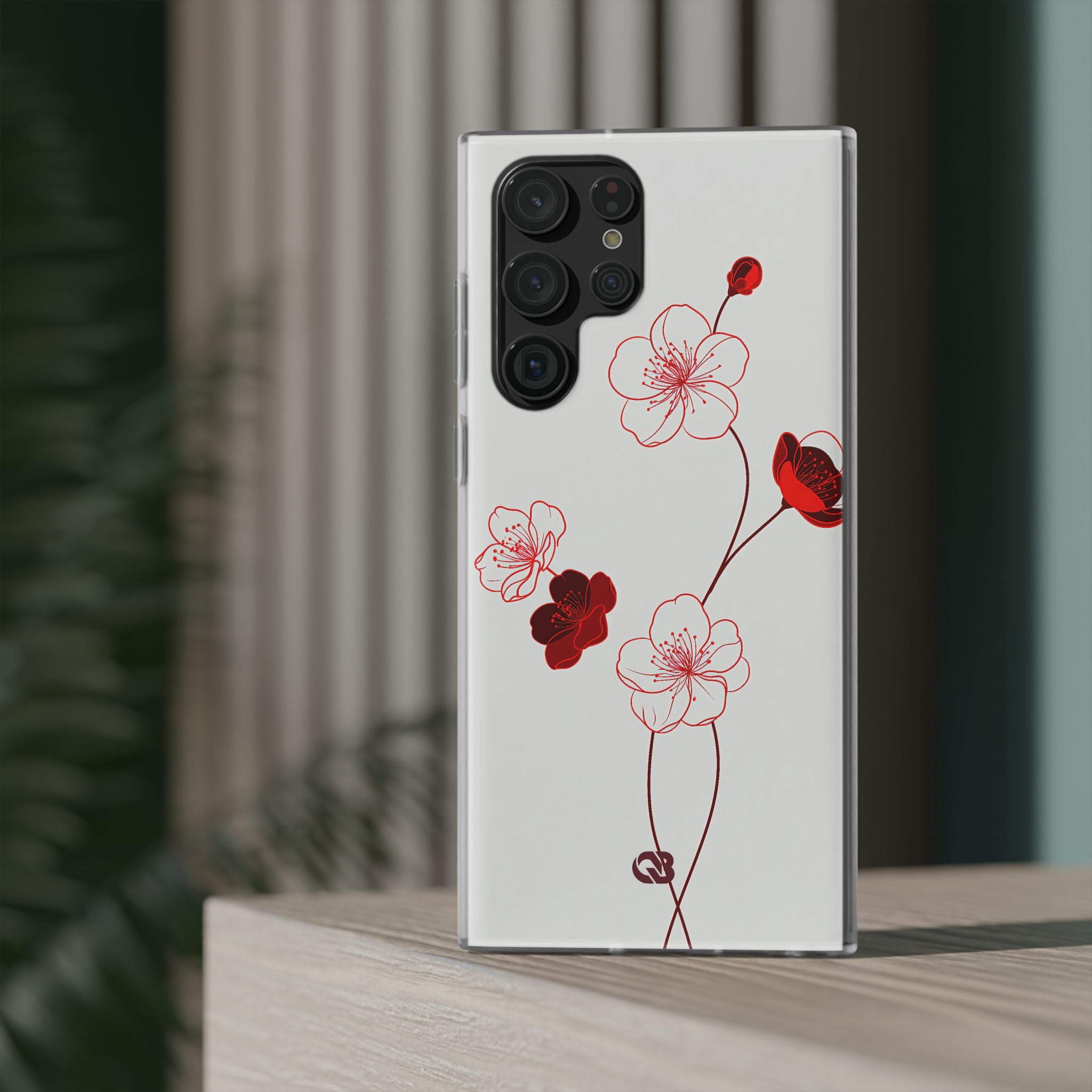 Red Lite Phone Case for Samsung - Kyoto Ember Bloom