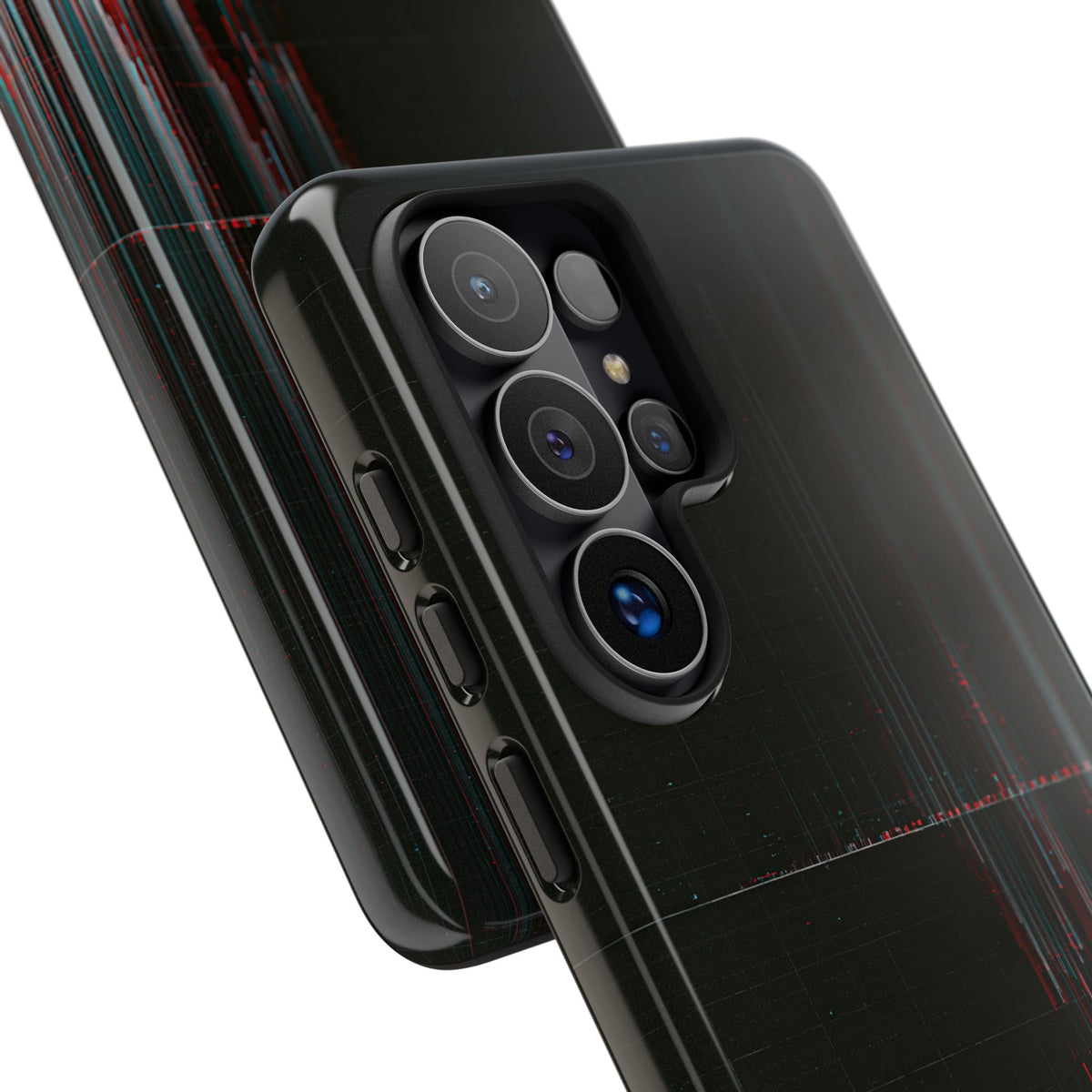 Black Tough Phone Case for Samsung - Corrupted Data Stream