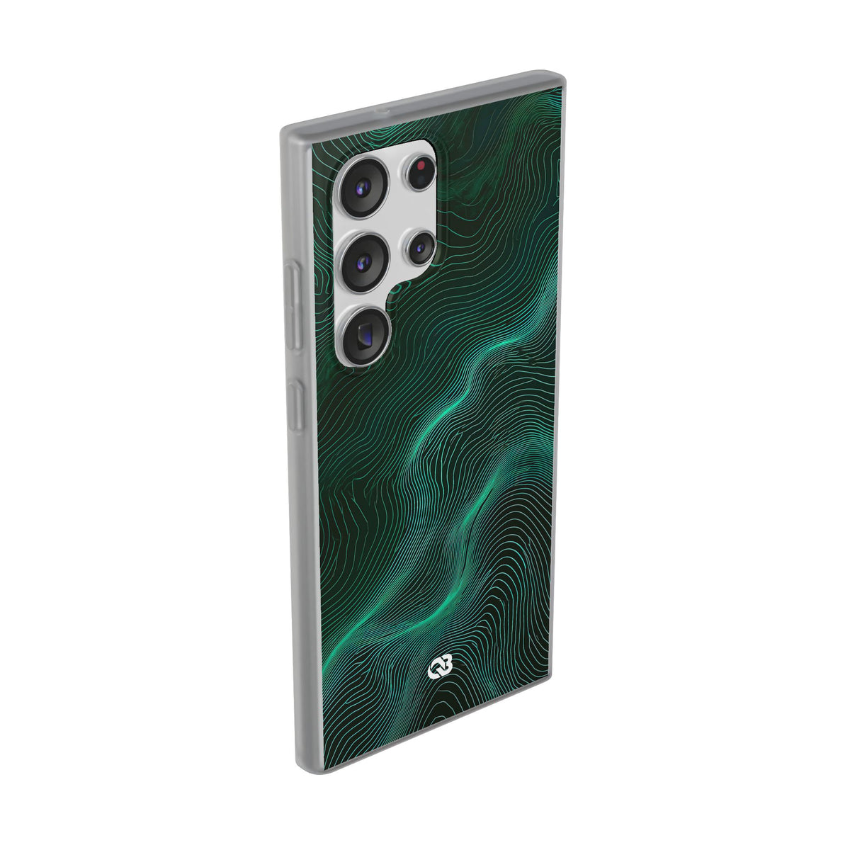 Teal Lite Phone Case for Samsung - Neon Jade Contour