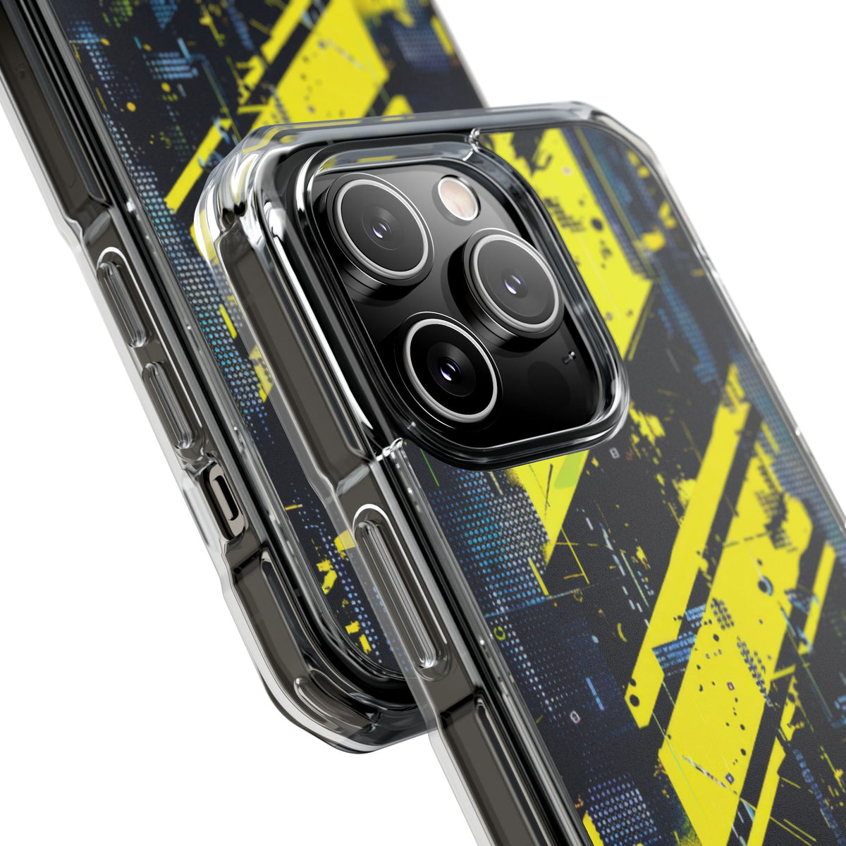 Acid Hazard · Clear Impact Magnetic Phone Case for iPhone · Yellow