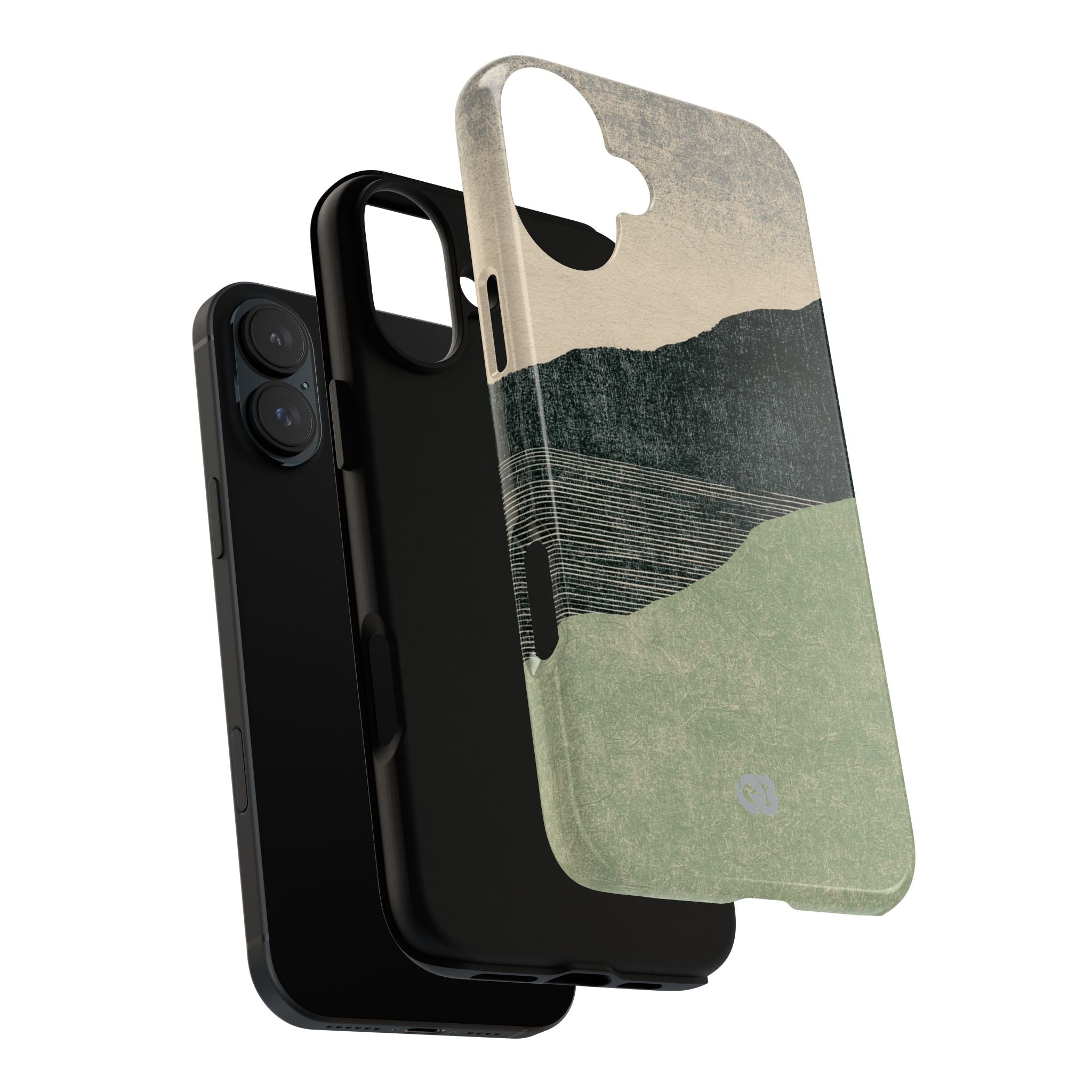 Green Tough Phone Case for iPhone - Moss Ridge Grain