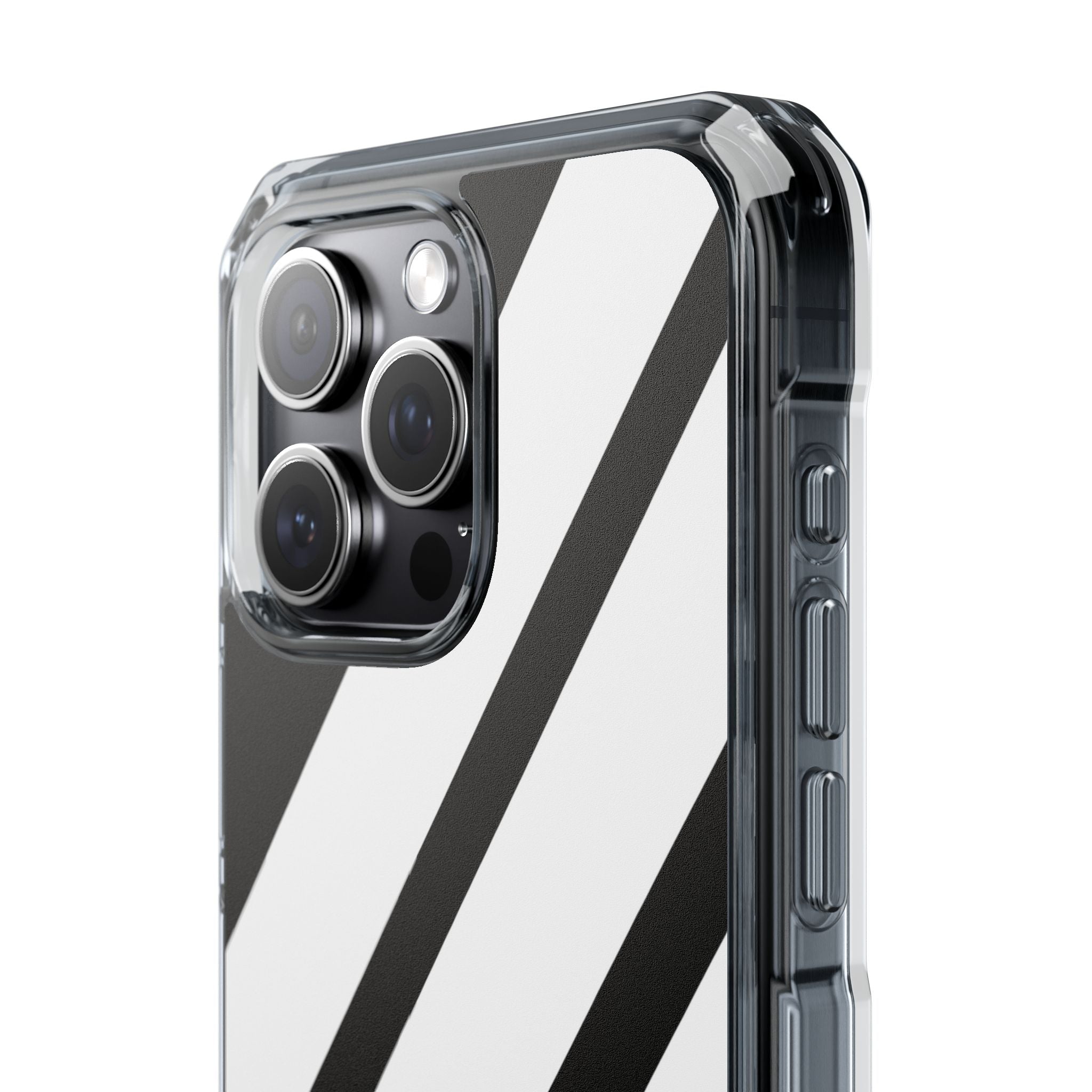 Diagonale Streifen Noir iPhone 15 Pro Max Case - Impact