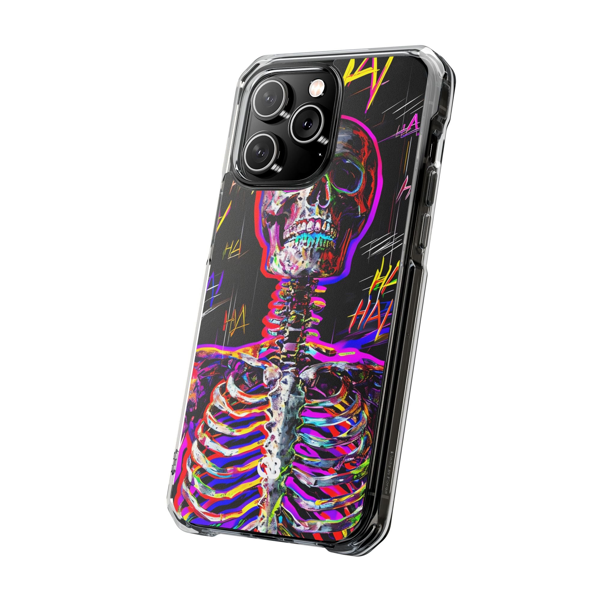 Neon Glitch Skeleton · Impact Handyhülle für iPhone · Magsafe
