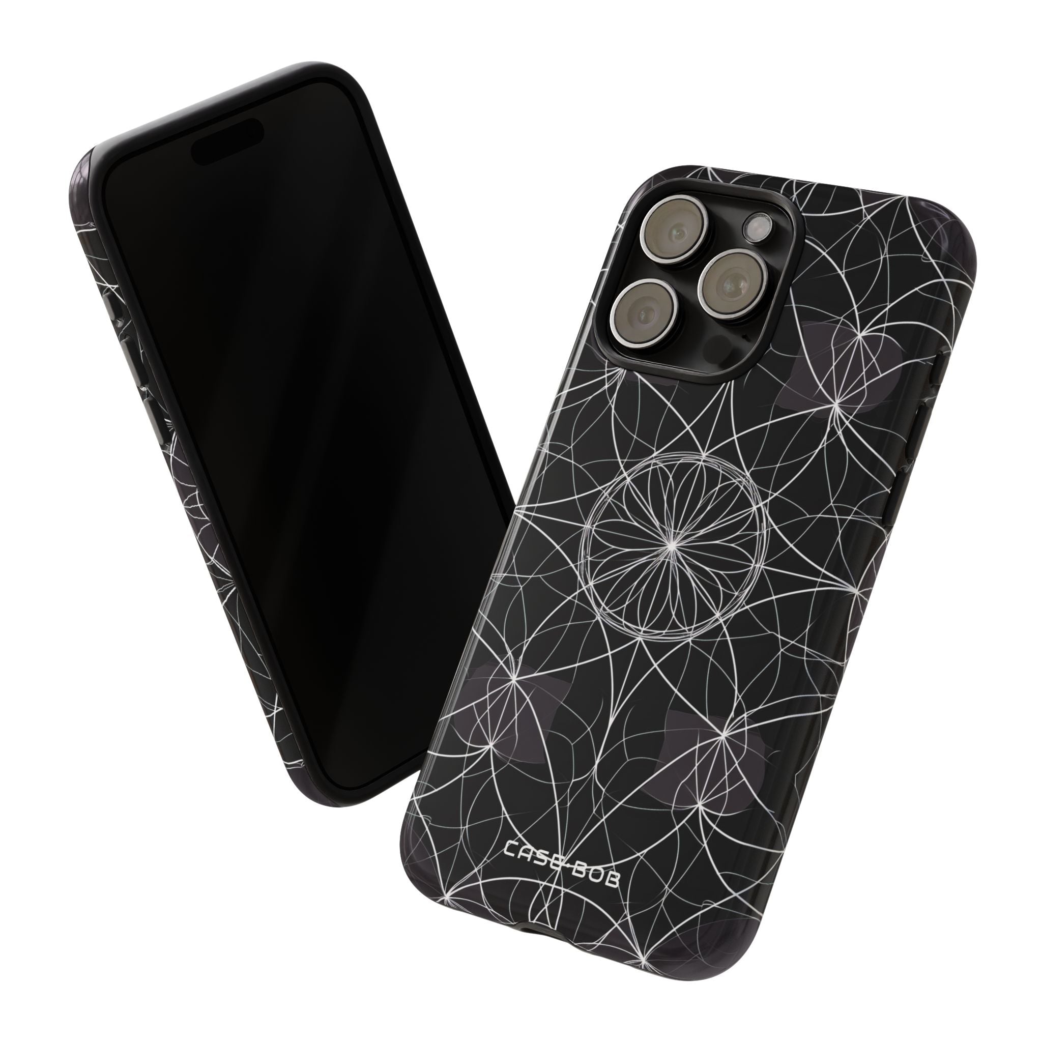 Strahlender Blütenblatt-Orbit iPhone 15 Pro Max Case - Tough