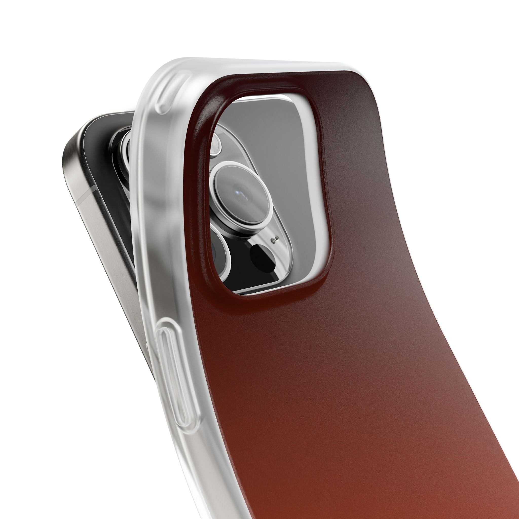 Orange Lite Phone Case for iPhone - Obsidian Ember Fade