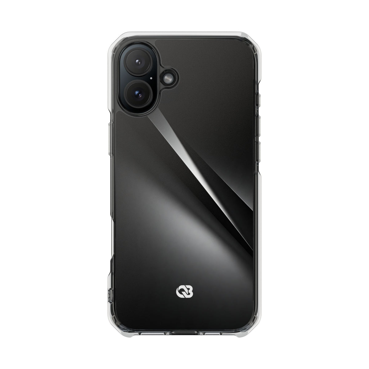 Obsidian Ridge · Clear Impact Magnetic Phone Case for iPhone · Black
