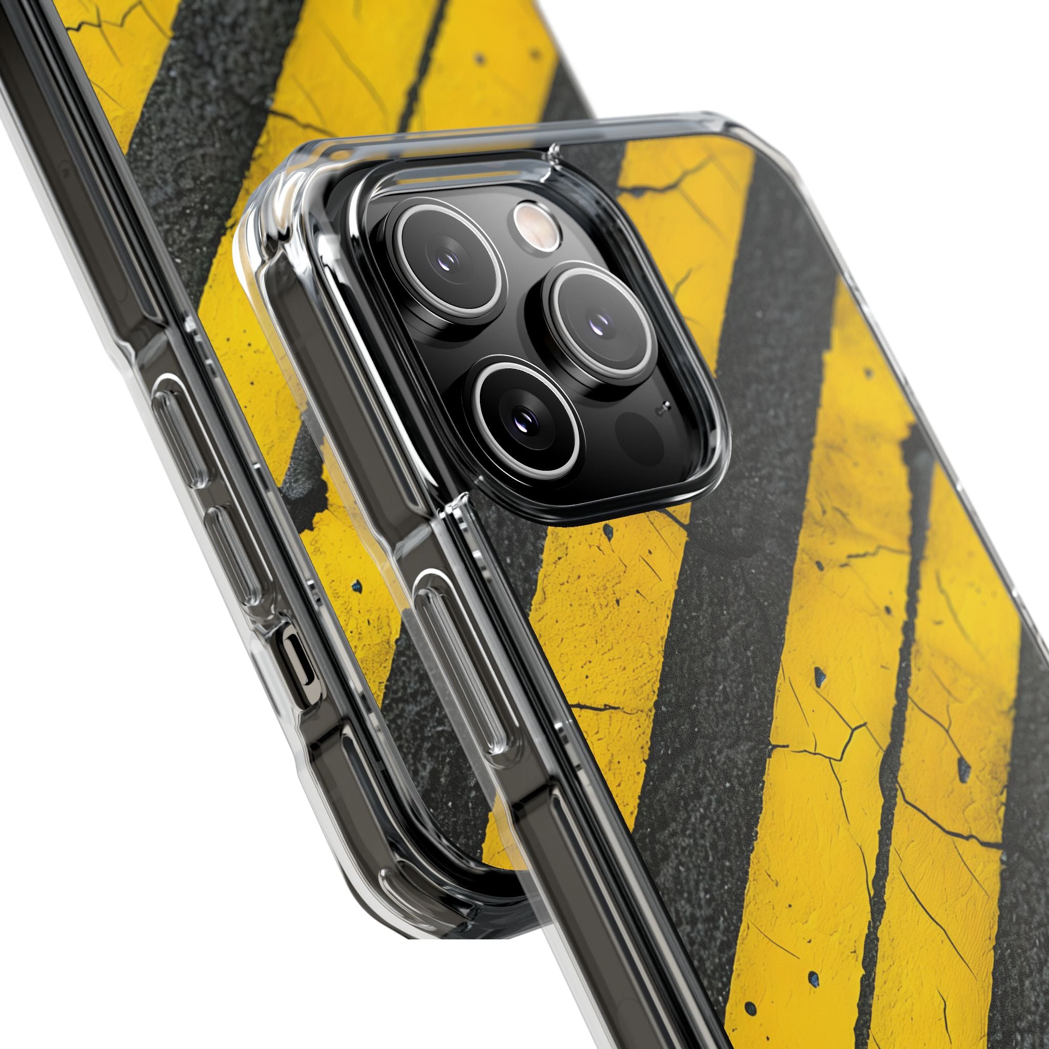 Cracked Hazard Stripes · Impact Custodia per iPhone · Magsafe