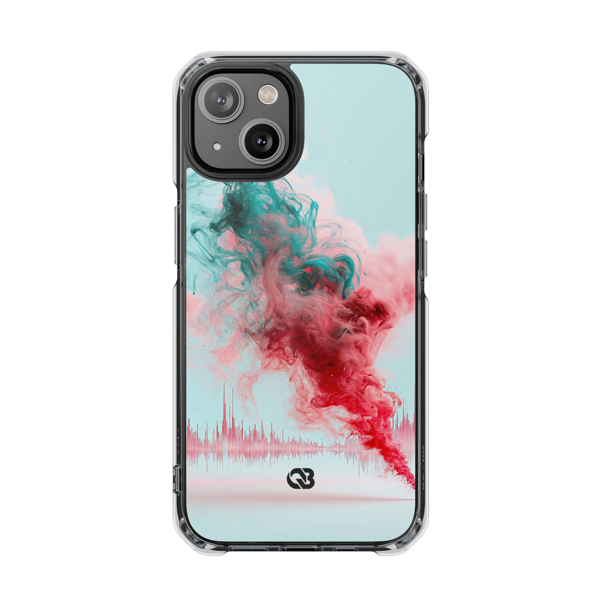 Sonic Bloom · Clear Impact Magnetic Phone Case for iPhone · Red