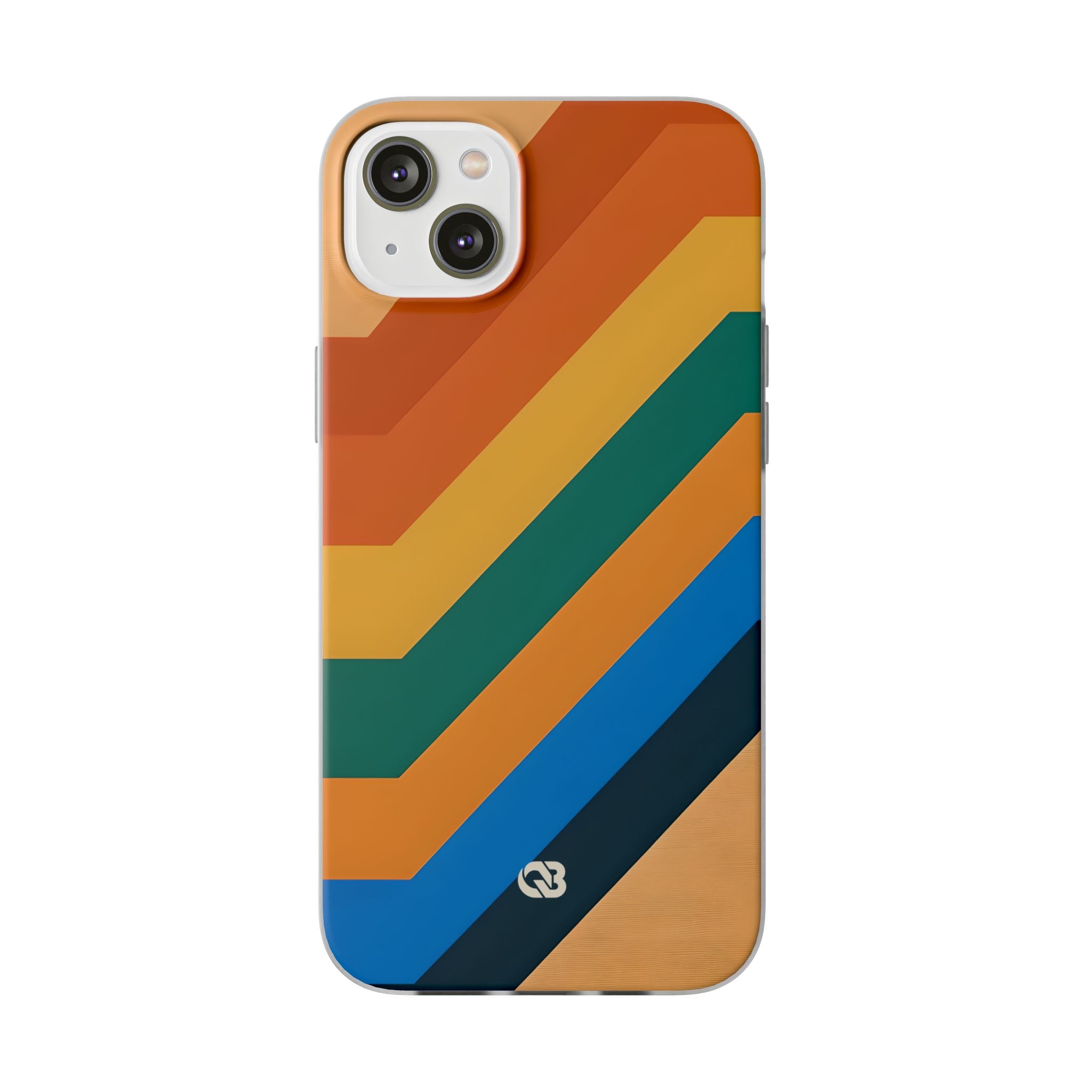 Retro Ridge Lines · Soft Phone Case for iPhone