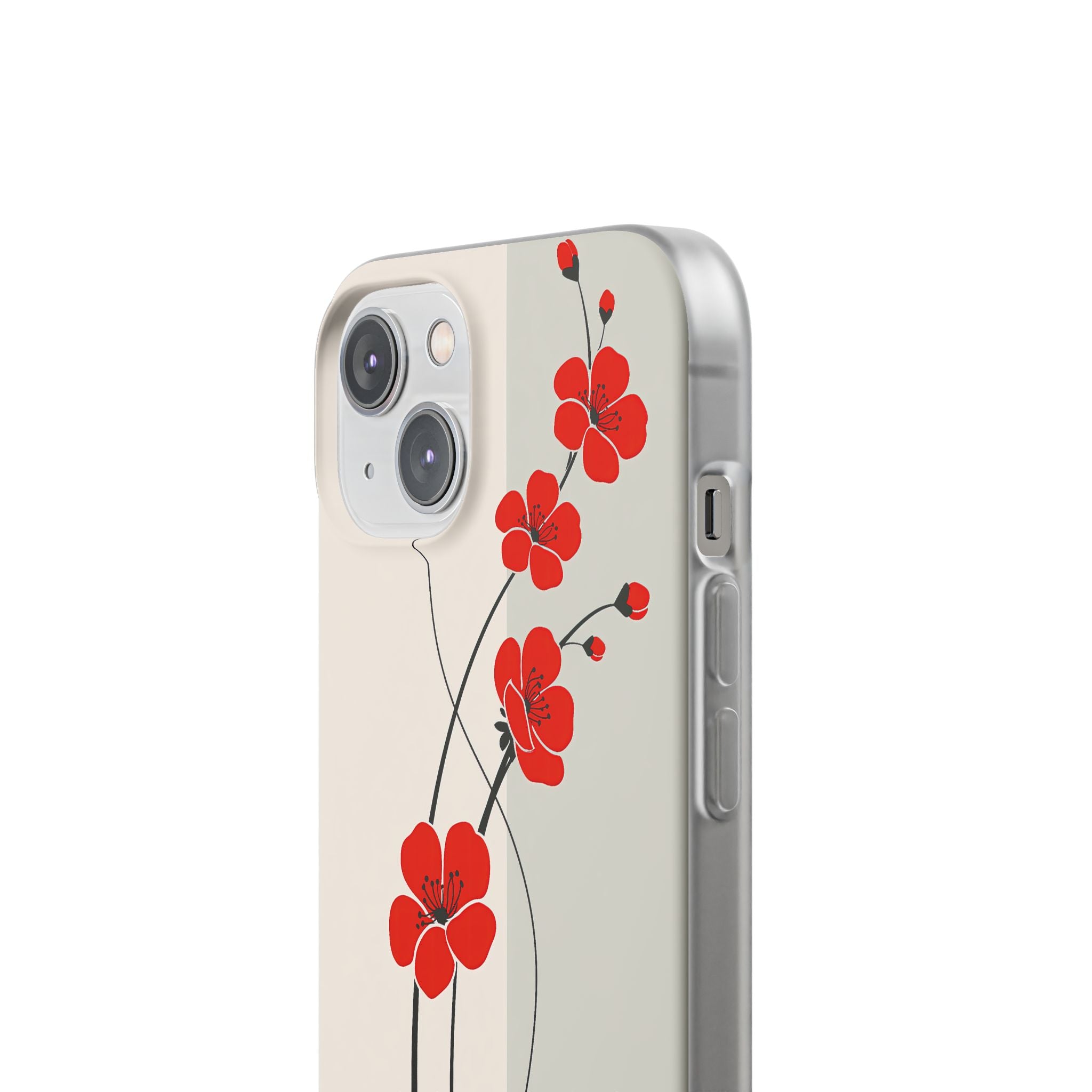 Red Lite Phone Case for iPhone - Crimson Plum Ink