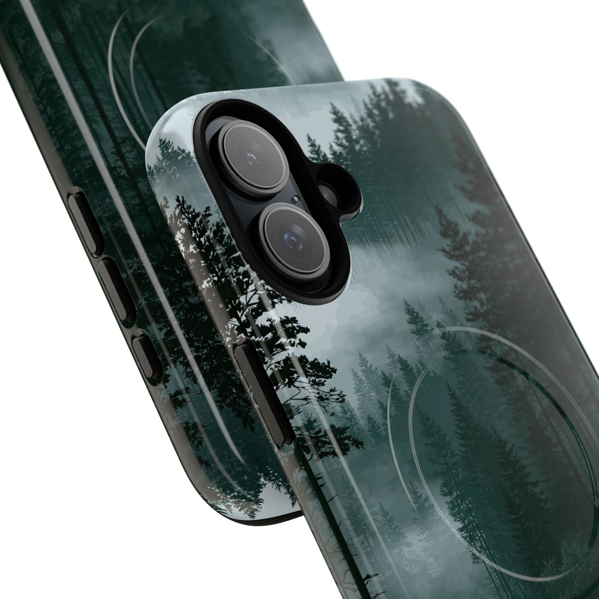 Green Tough 2.0 Magsafe Phone Case for iPhone - Misty Evergreen Mirror