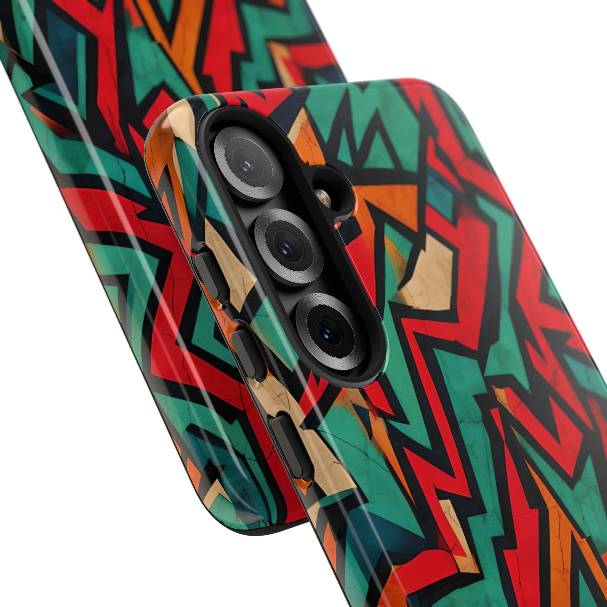 Jagged Teal Static · Tough Phone Case for Samsung