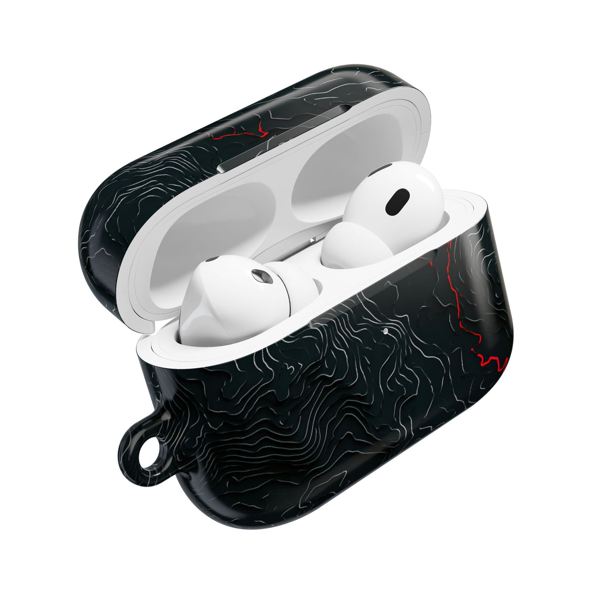 Crimson Rift · Hard Case for AirPods & AirPods Pro · Black