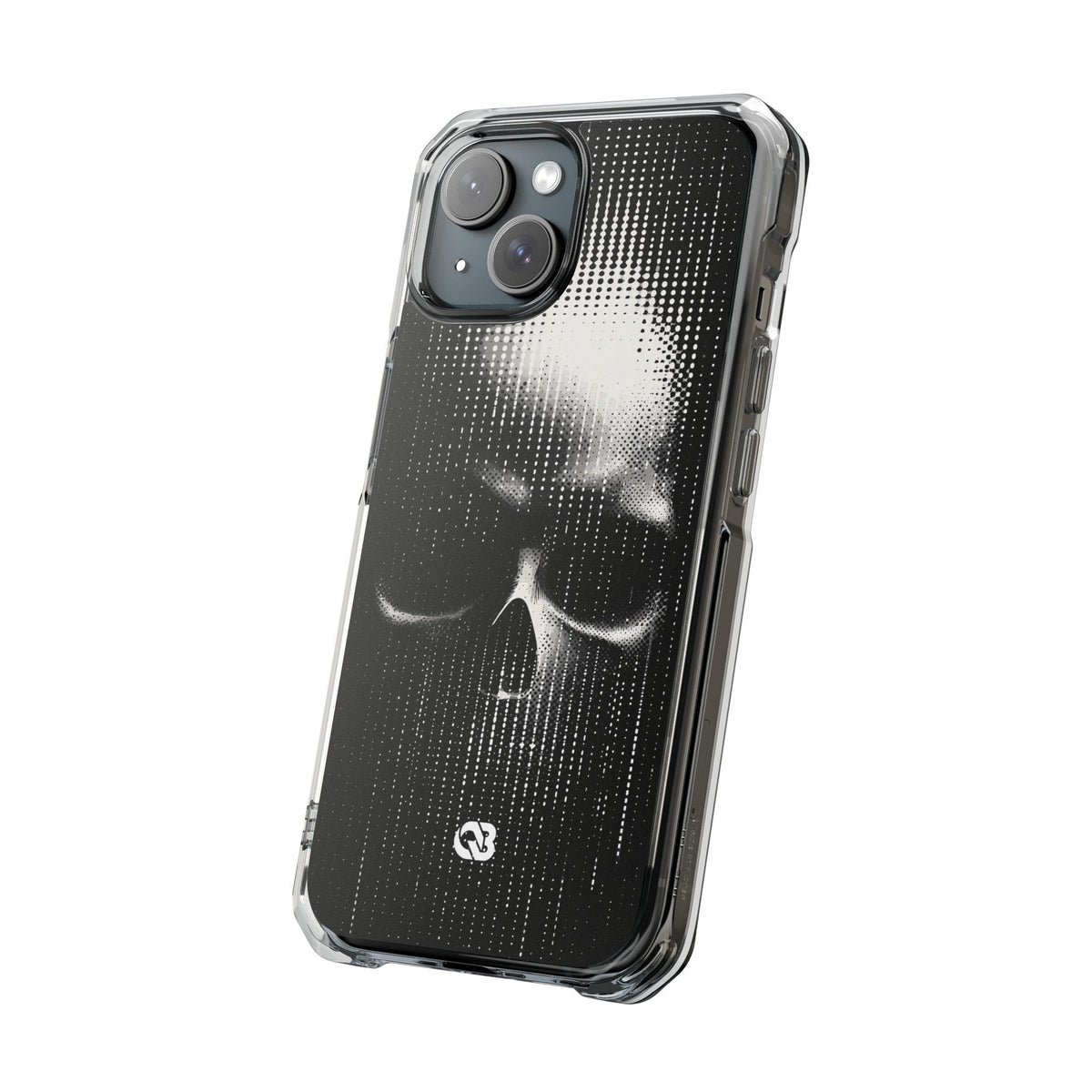 Raster Phantom · Clear Impact Magnetic Phone Case for iPhone · Black