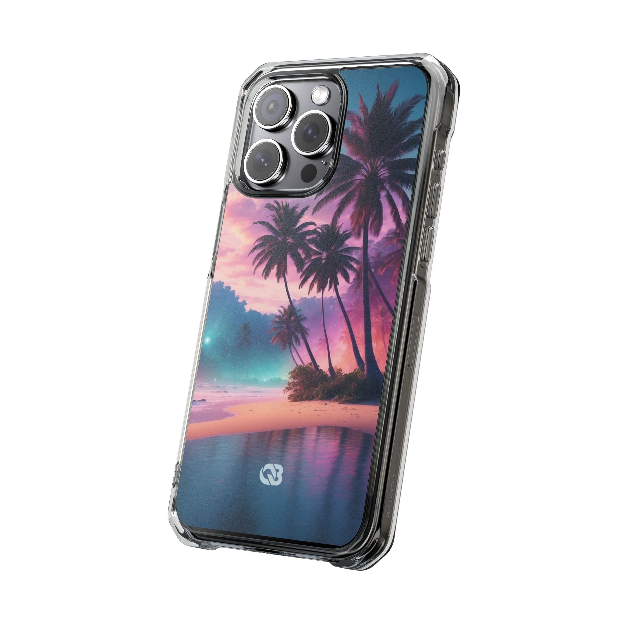 Neon Shore Palms · Impact etui na telefon dla iPhone · Magsafe