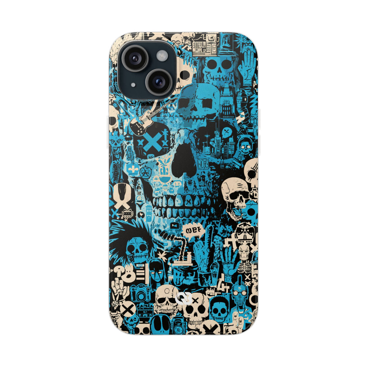 Electric Skull Graffiti · Lite Phone Case for iPhone · Blue