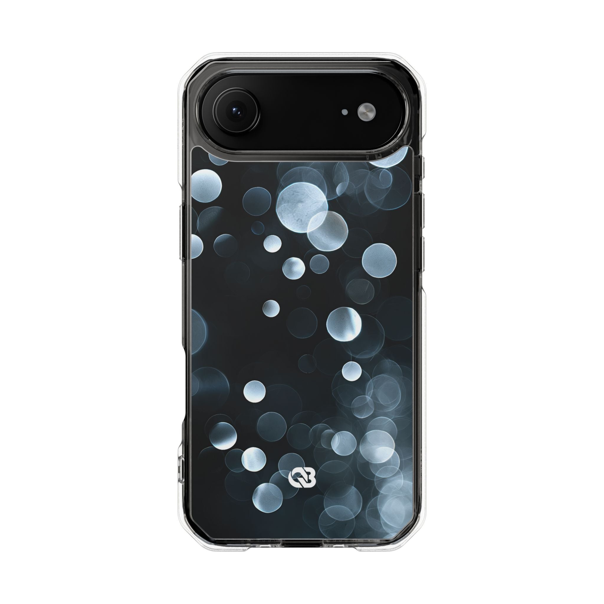 Black Impact MagSafe Phone Case for iPhone - Silver Orbit Glow