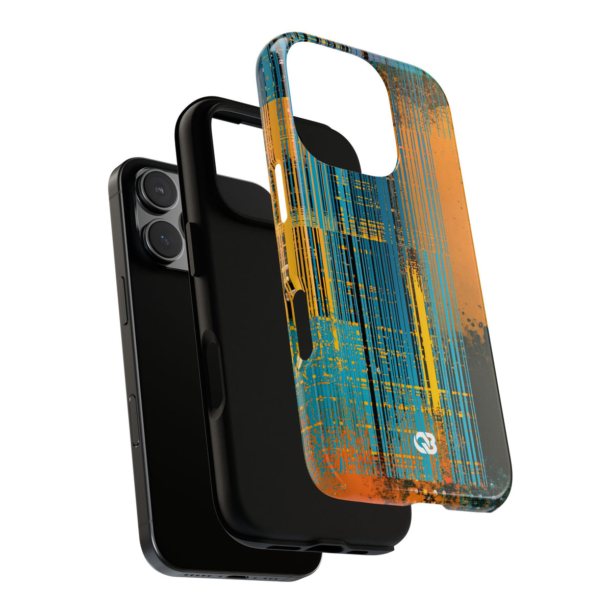 Cyber Glitch Stream · Tough Phone Case for iPhone · Teal