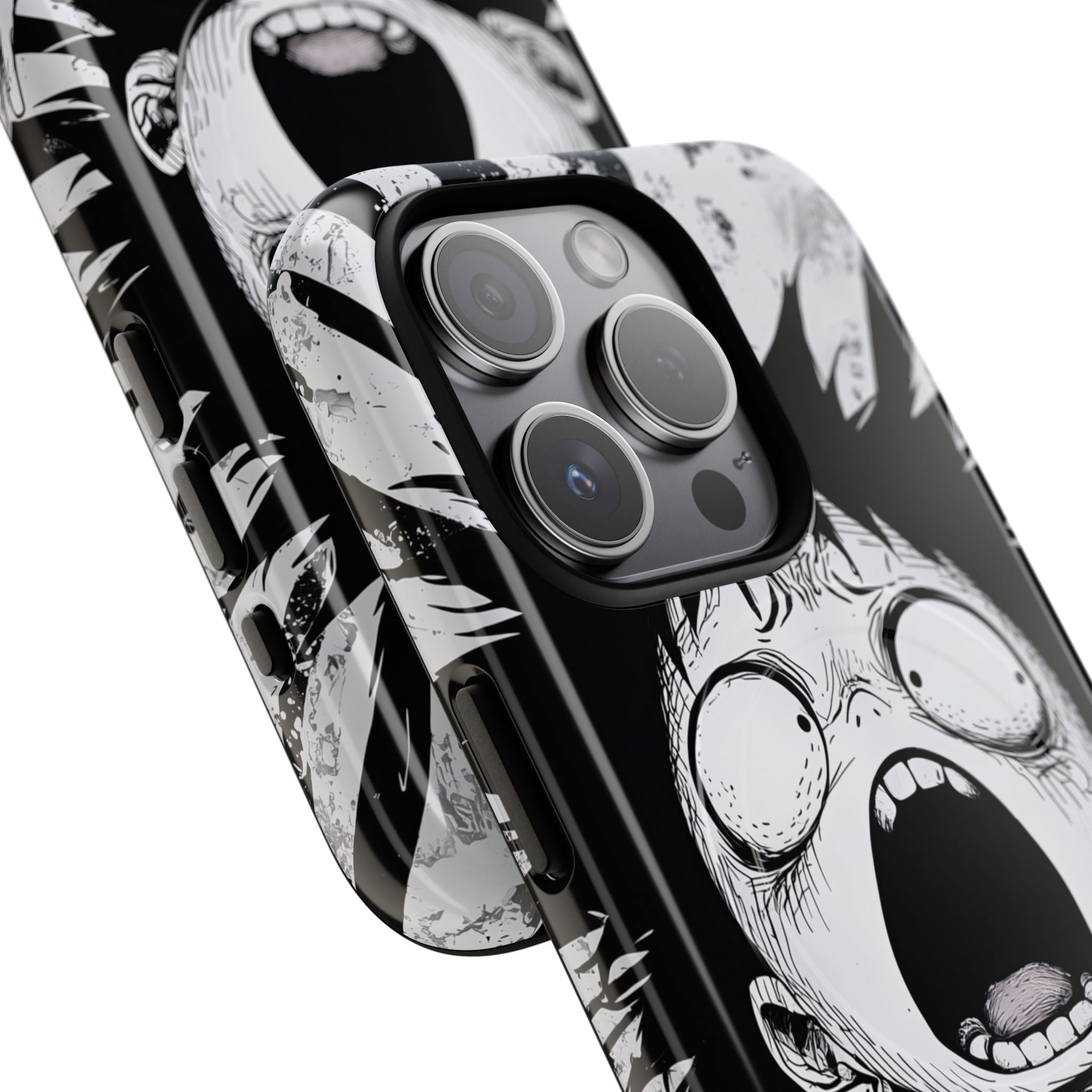 Chaotic Monochrome Scream · Tough+ Fundas para teléfono para iPhone · Magsafe