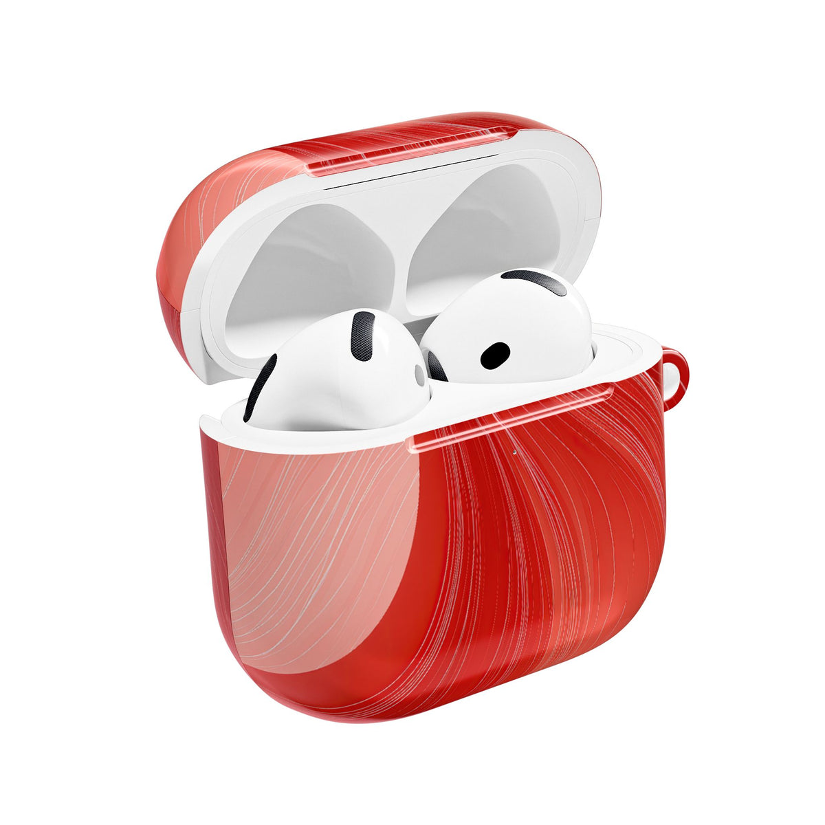 Crimson Contour · Hard Case for AirPods & AirPods Pro · Red