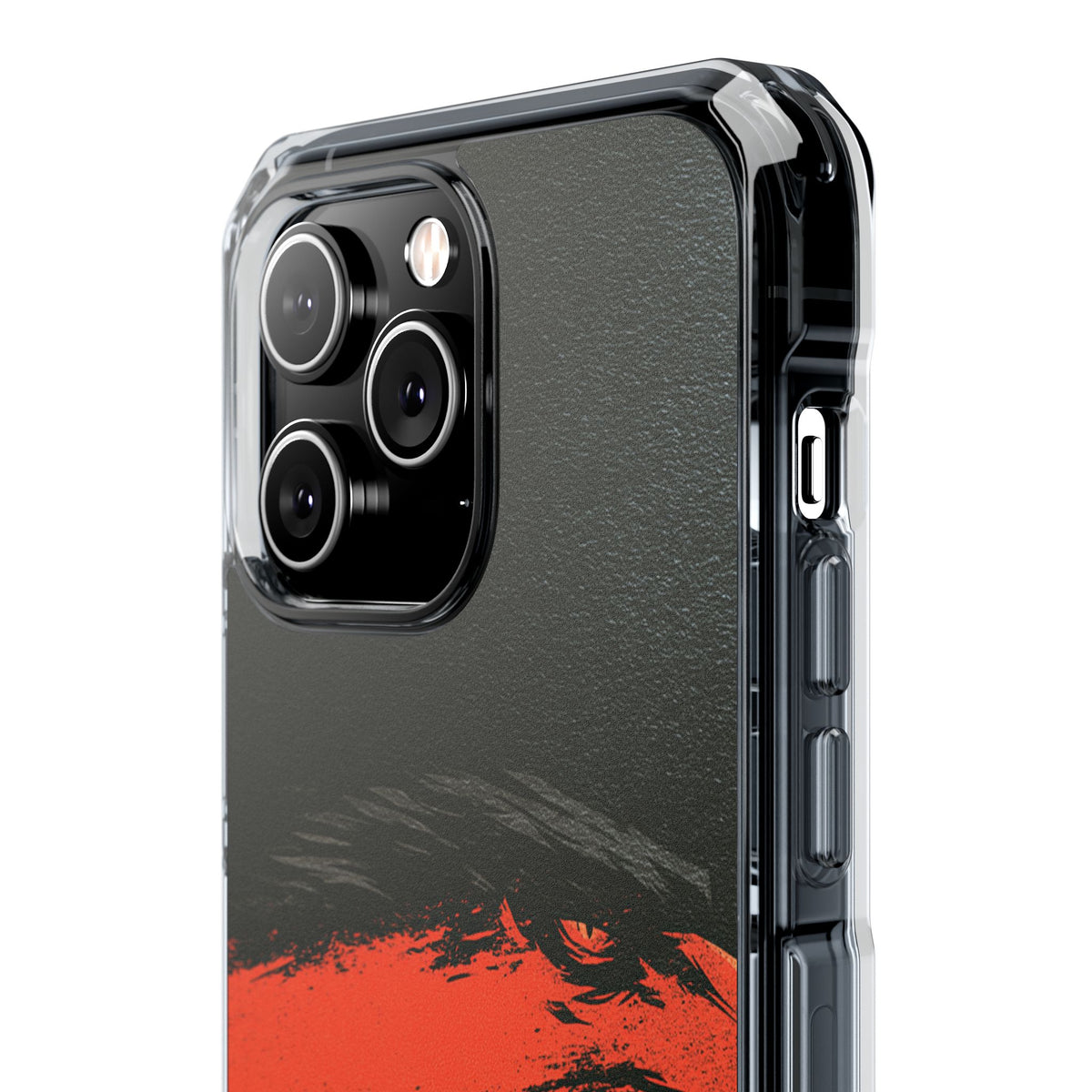 Crimson Raptor Noir · Clear Impact Magnetic Phone Case for iPhone · Black
