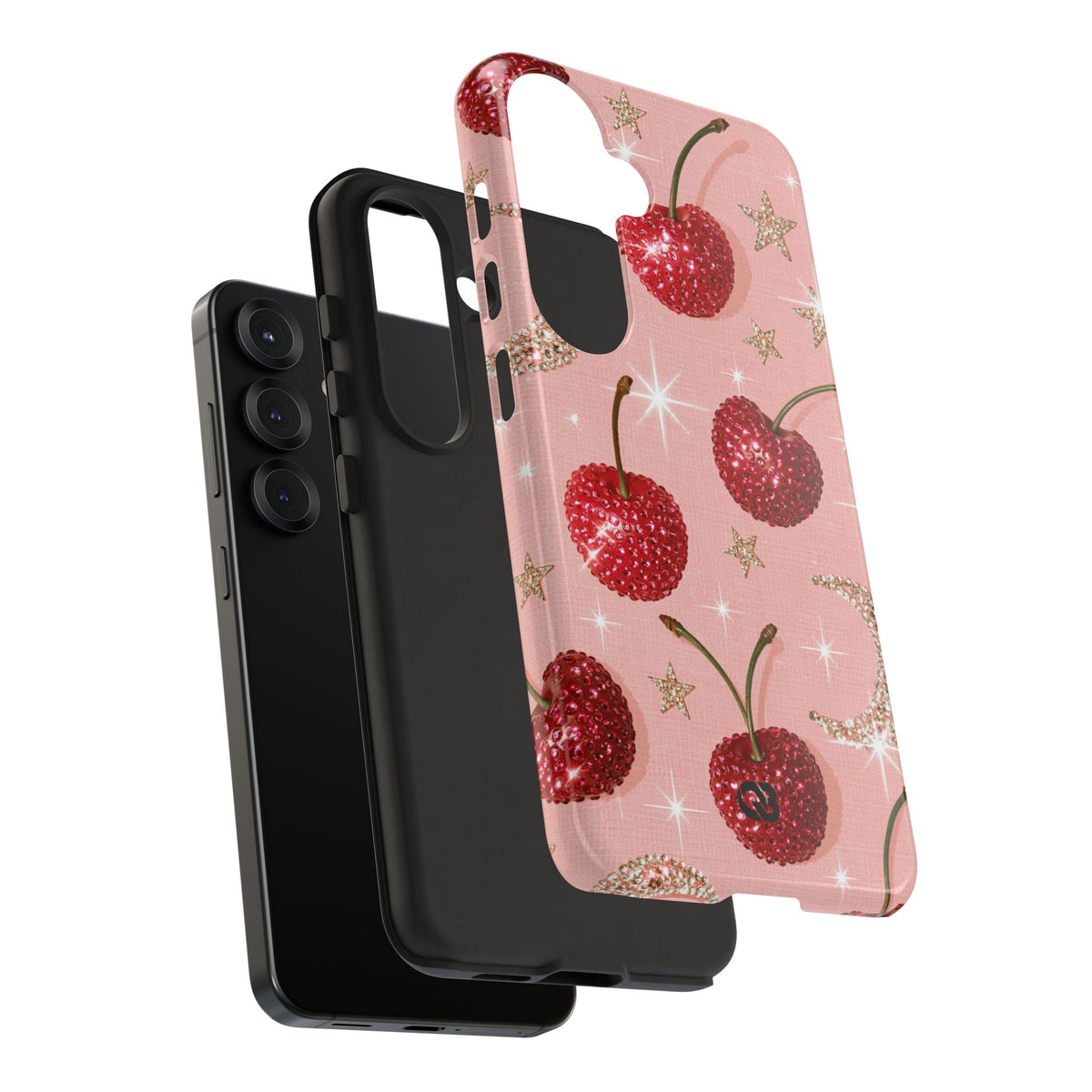 Bedazzled Ruby Cherries · Tough Phone Case for Samsung · Pink