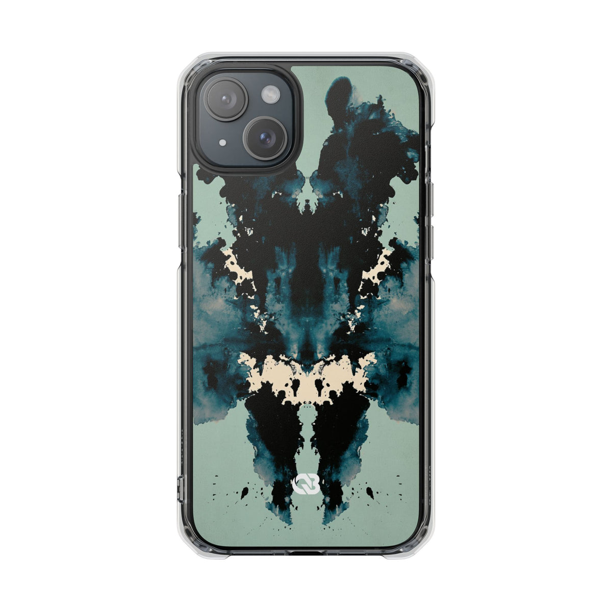 Rorschach Ink Void · Clear Impact Magnetic Phone Case for iPhone · Black