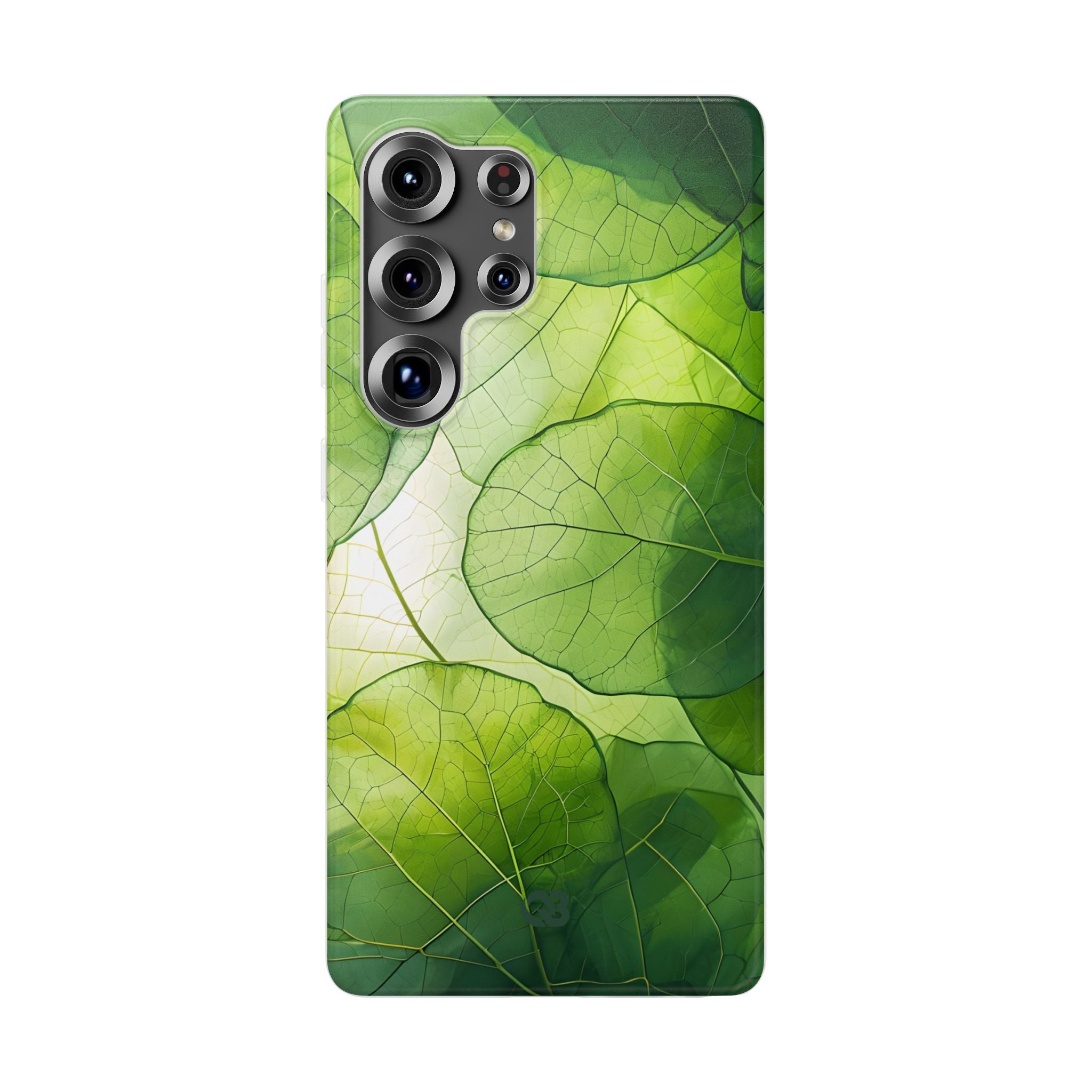 Emerald Leaf Veins · Soft Phone Case for Samsung