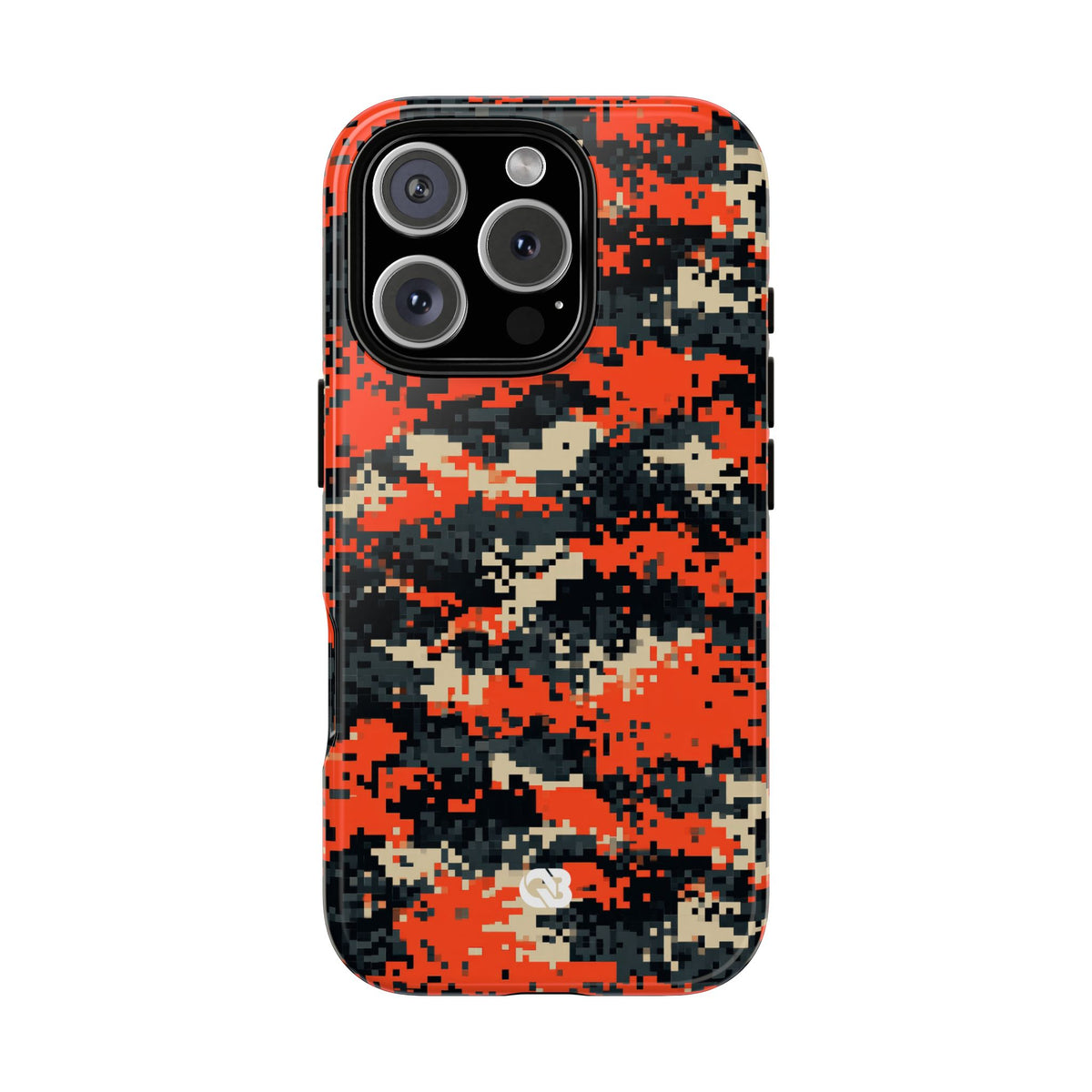 Signal Pixel Camo · Tough Phone Case for iPhone · Orange