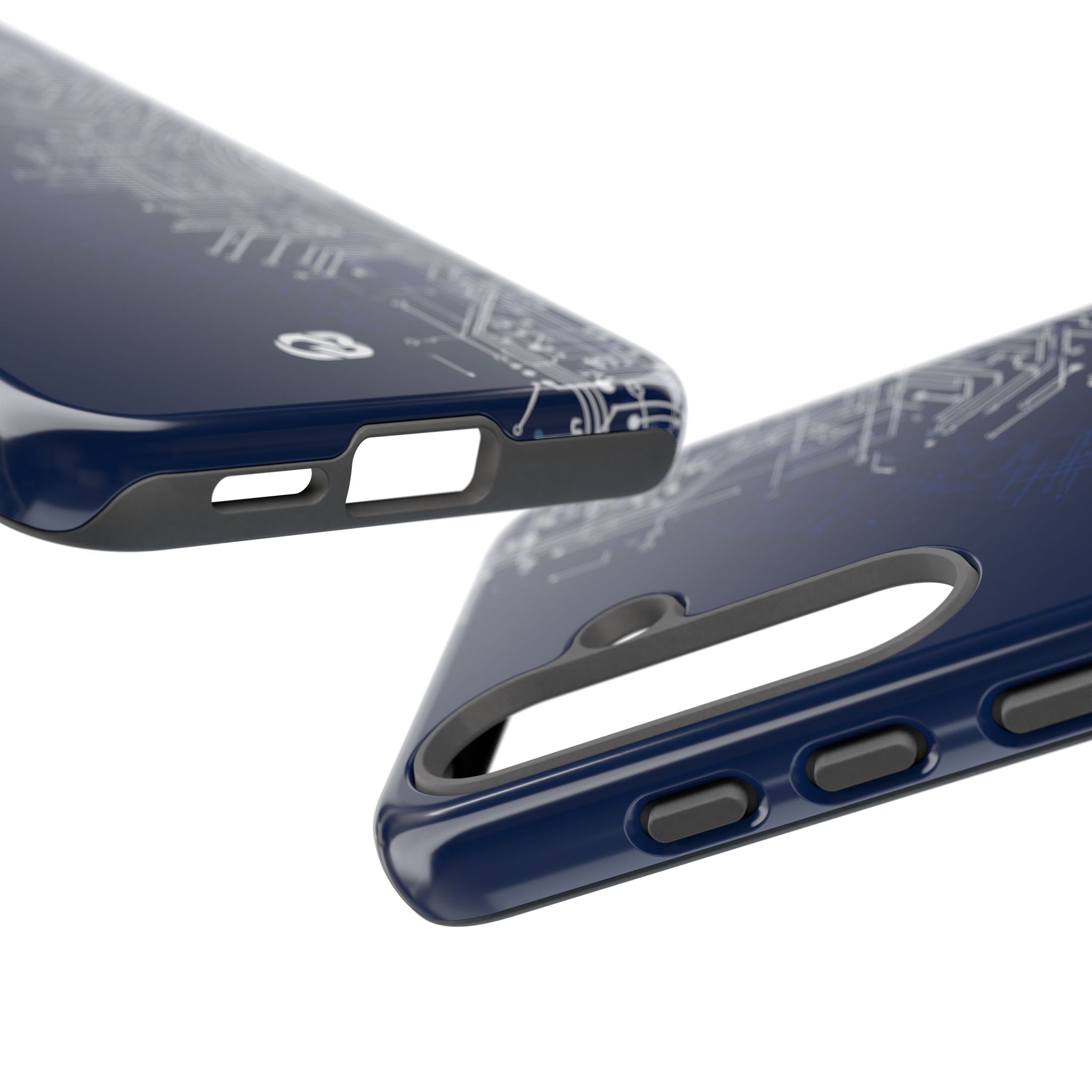 Blue Tough Phone Case for Samsung - Cobalt Circuit Logic