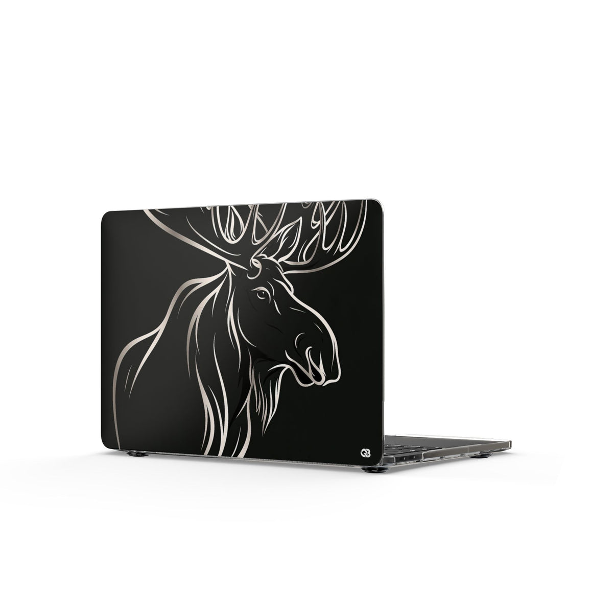 Nordic Moose Contour · Clear Hard Case for MacBook · Black