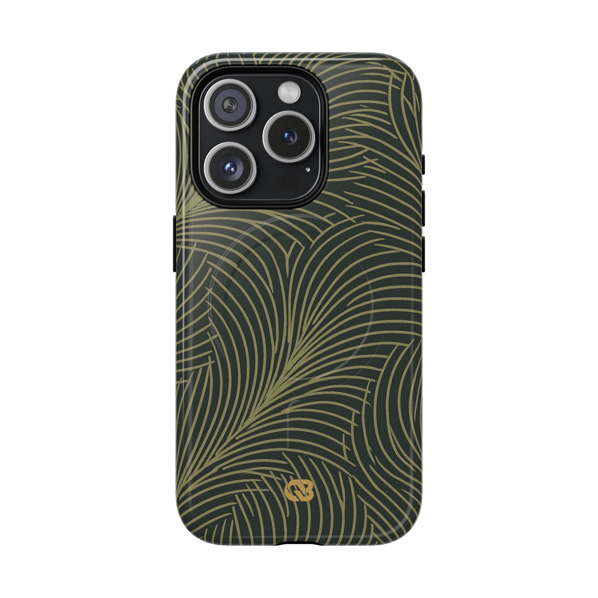 Green Tough 2.0 Magsafe Phone Case for iPhone - Dark Olive Plume
