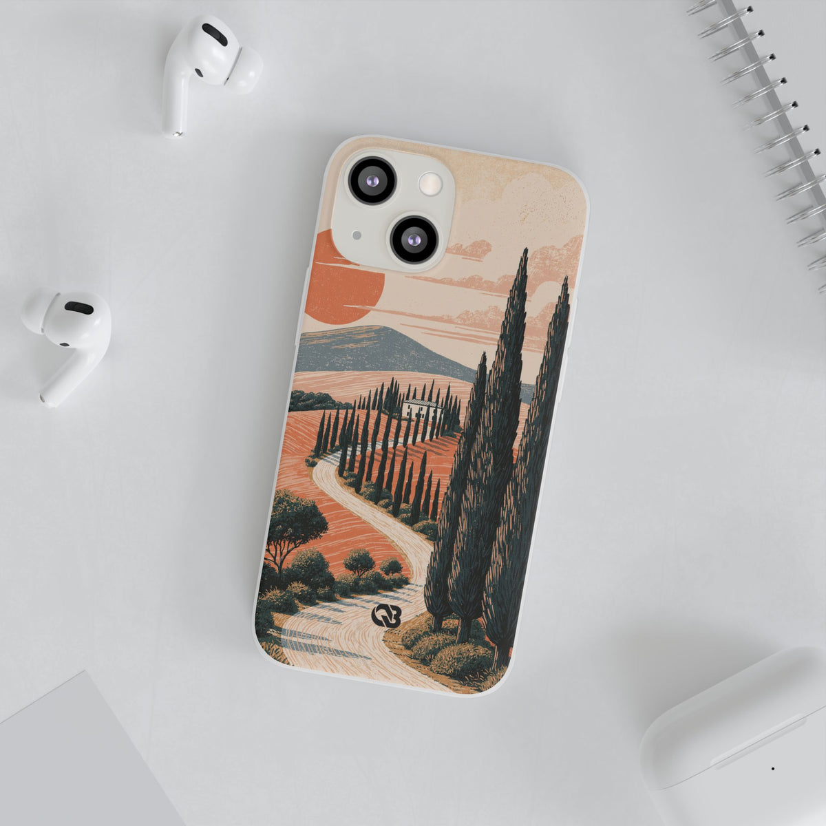 Tuscan Cypress Horizon · Lite Phone Case for iPhone · Orange