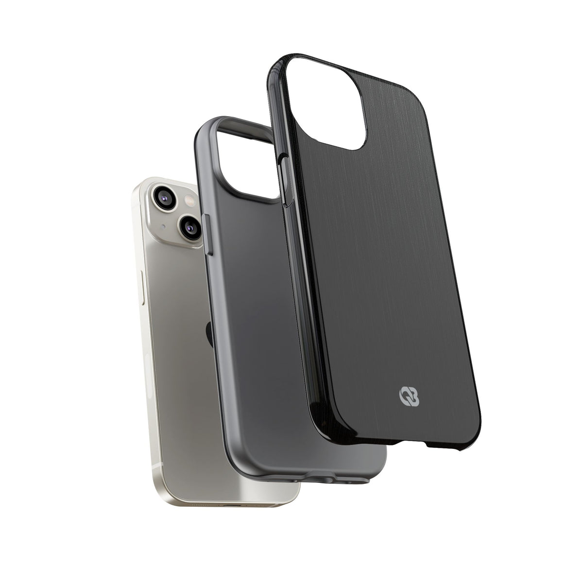 Obsidian Brushed Steel · Tough Phone Case for iPhone · Black